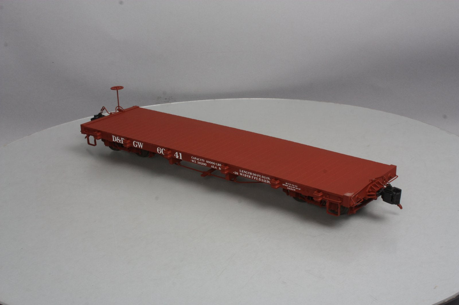 AMS AM31-342 Narrow Gauge 1:20.3 Scale D&RGW Flatcar - Metal Wheels LN/Box