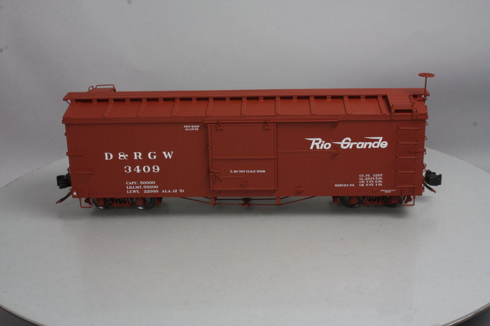 AMS AM31-117 G Scale D&RGW Boxcar #3409 (Metal Wheels) LN/Box