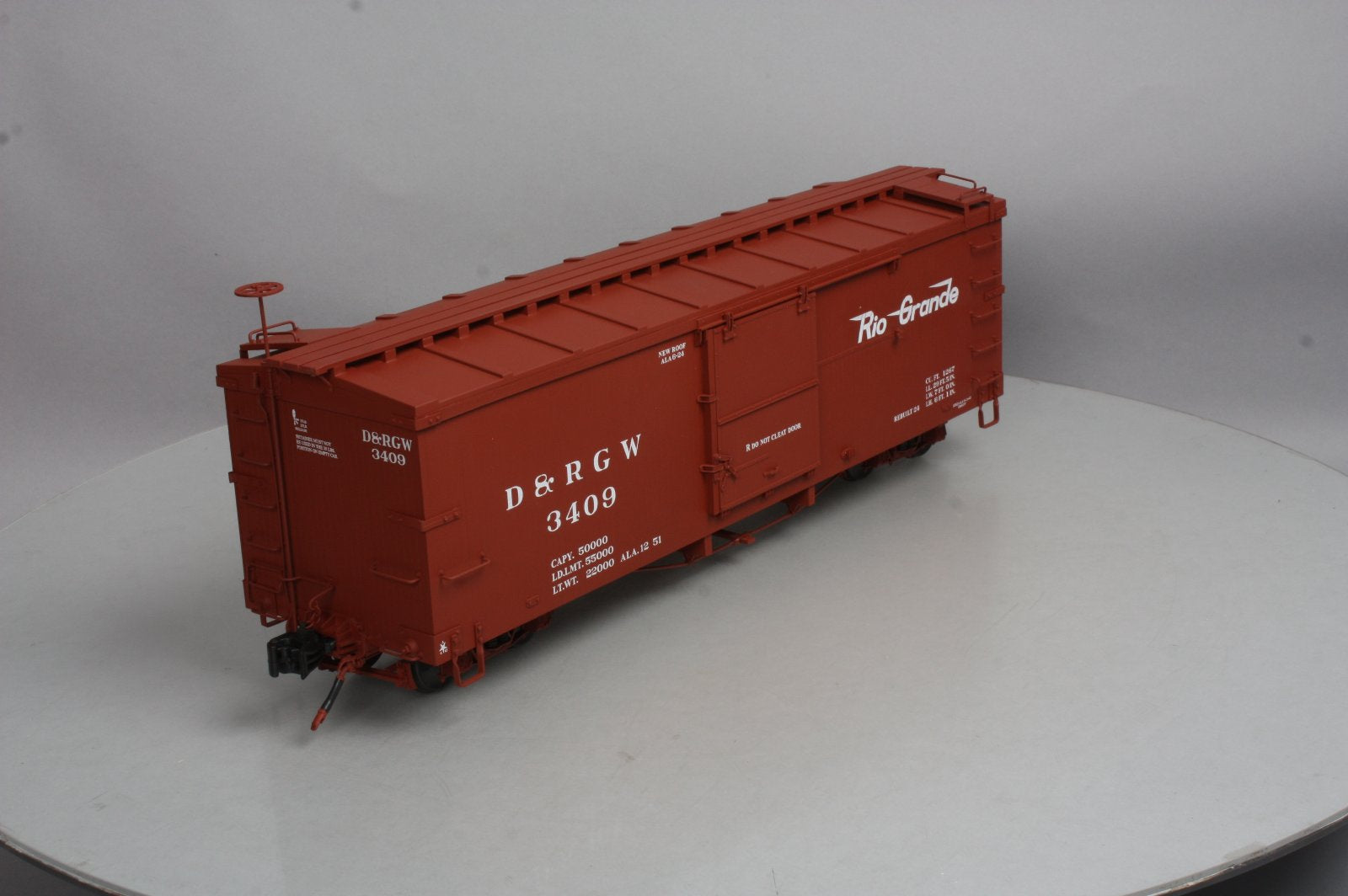 AMS AM31-117 G Scale D&RGW Boxcar #3409 (Metal Wheels) LN/Box