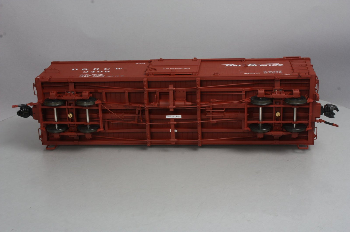 AMS AM31-117 G Scale D&RGW Boxcar #3409 (Metal Wheels) LN/Box