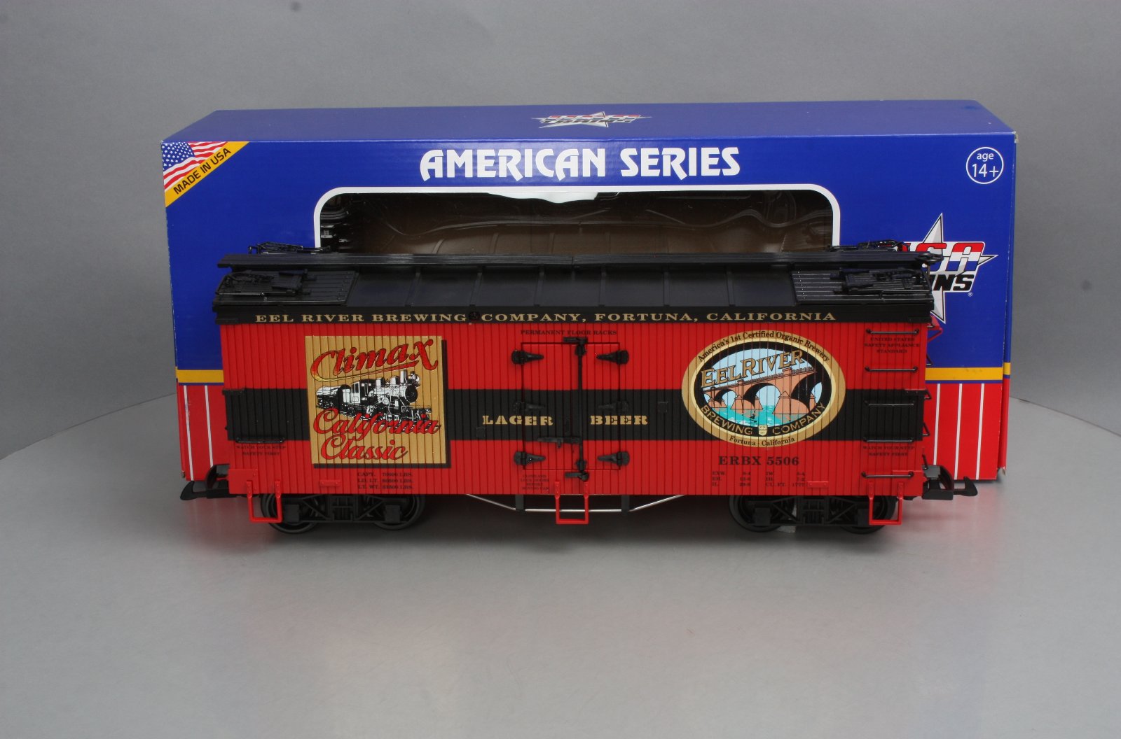 USA Trains 16401 G Scale Climax Lager Beer Refrigerator Car