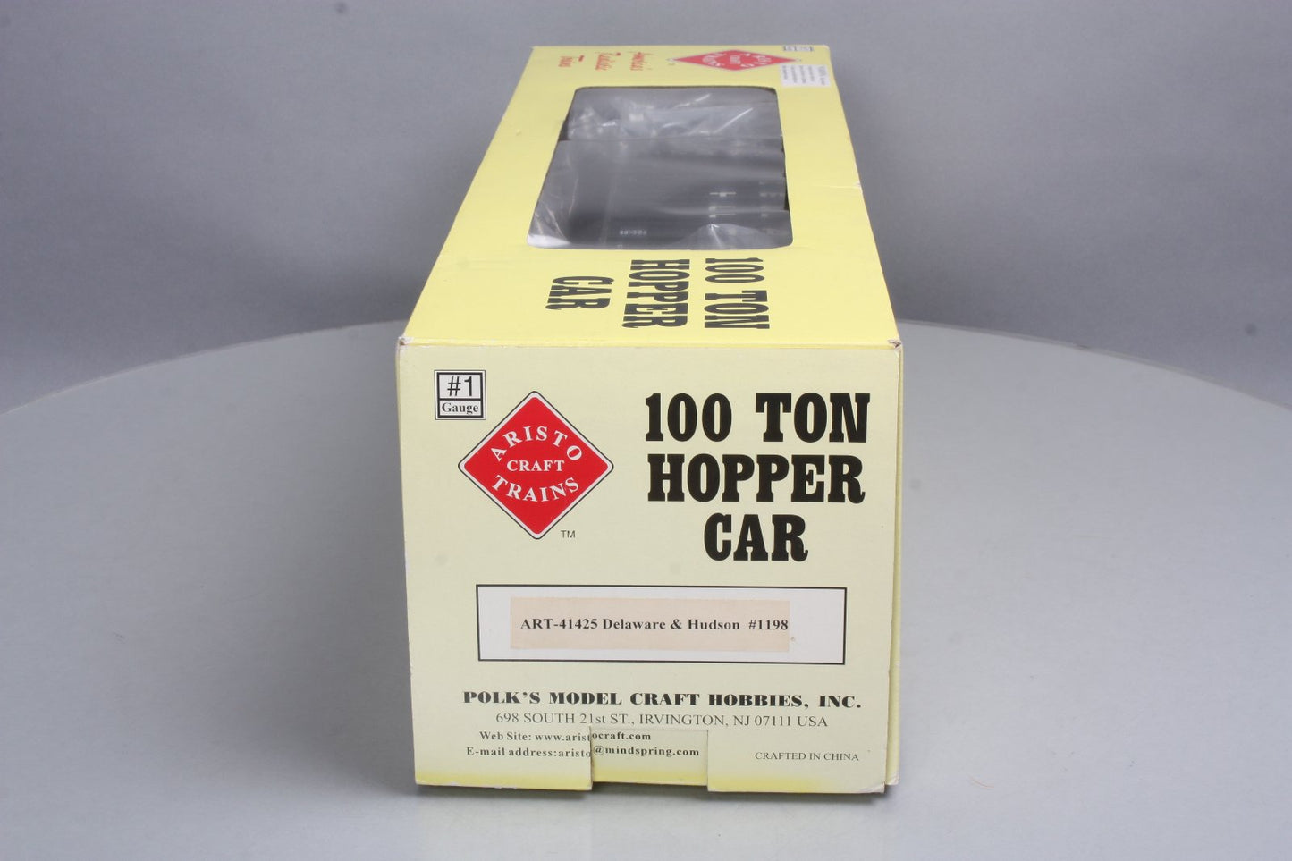 Aristo-Craft 41425 D&H 3-Bay 100 Ton Hopper - Metal Wheels