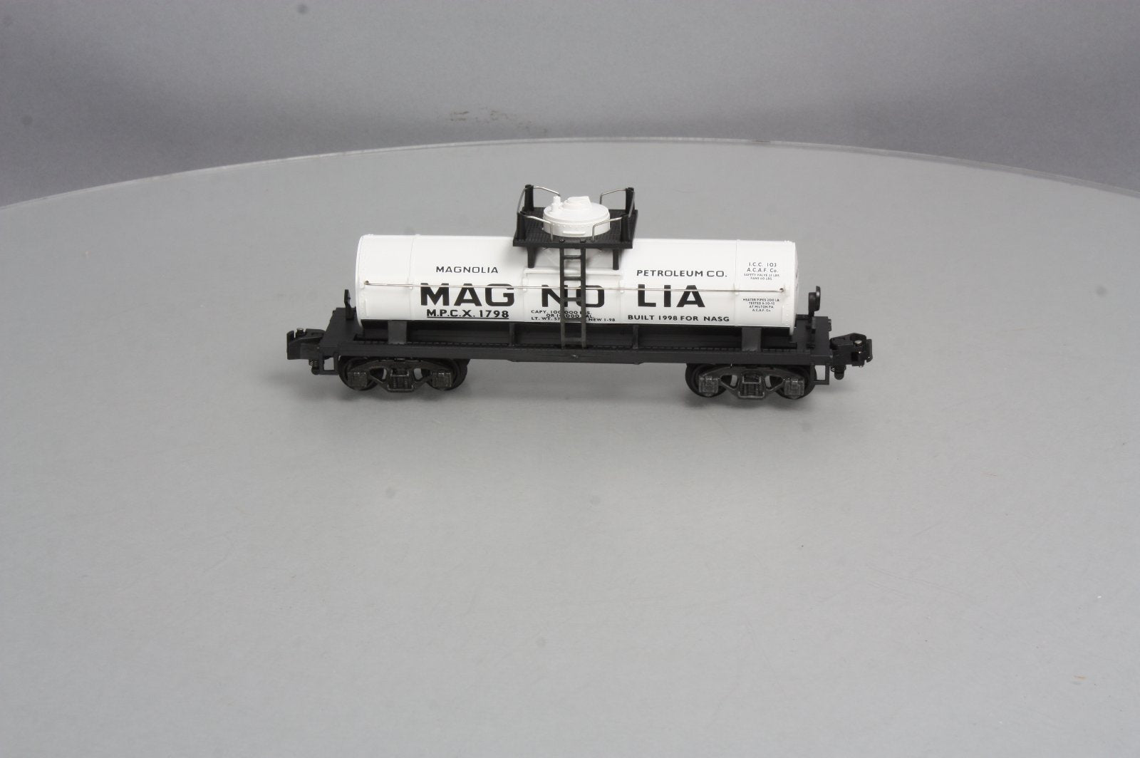 American Flyer 6-48211 S Gauge NASG 1998 Magnolia Single Dome Tank Car #1798 LN/Box
