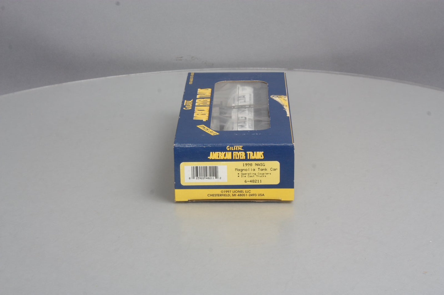 American Flyer 6-48211 S Gauge NASG 1998 Magnolia Single Dome Tank Car #1798 LN/Box
