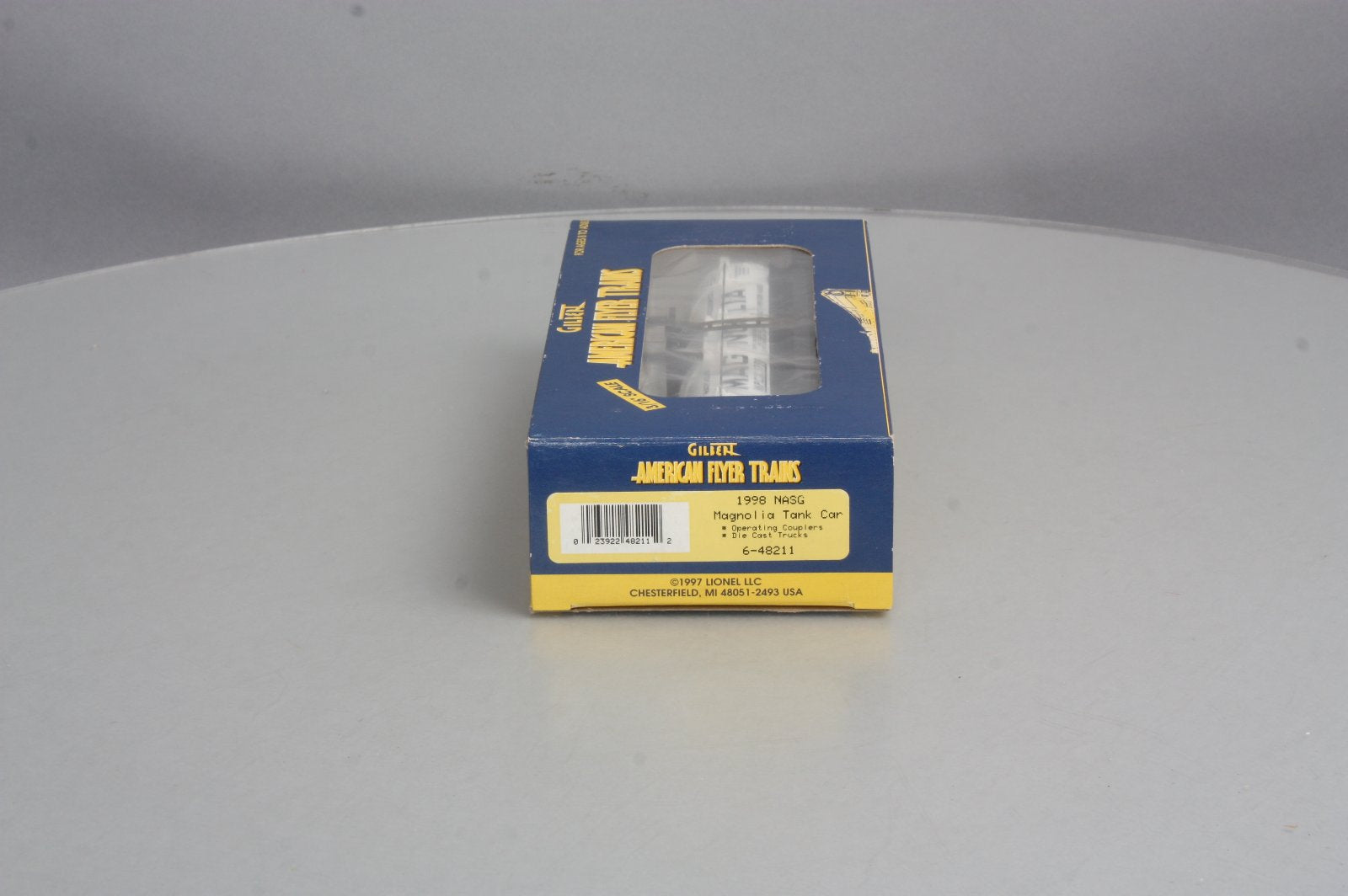 American Flyer 6-48211 S Gauge NASG 1998 Magnolia Single Dome Tank Car #1798 LN/Box
