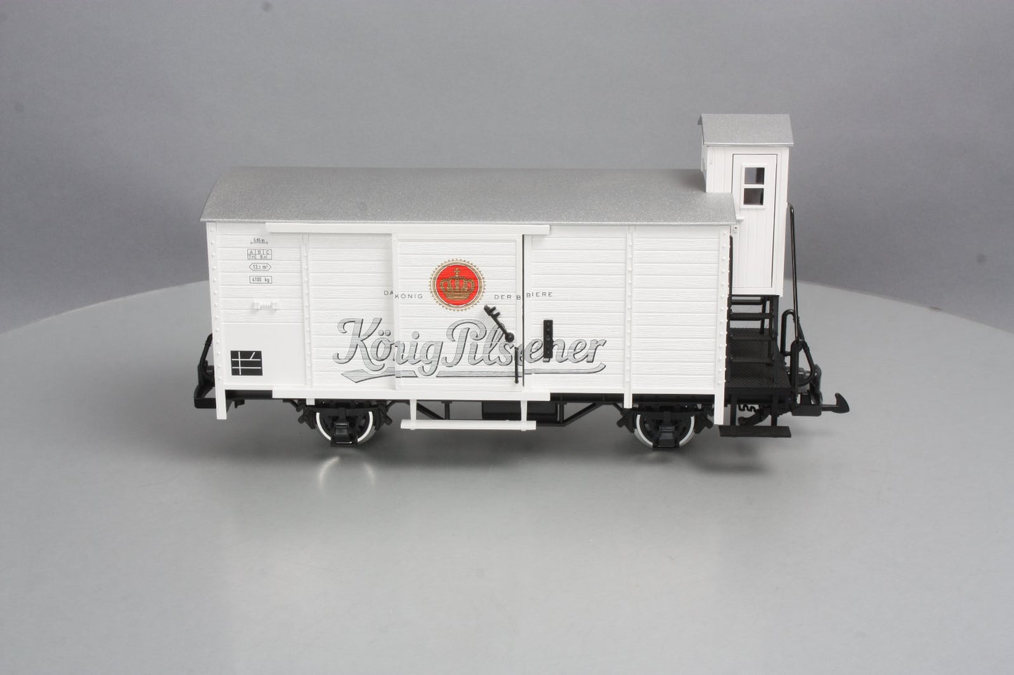 LGB 43265 G Scale Konig Pilsner Boxcar with Brakeman's Hut (Metal Wheels) LN/Box