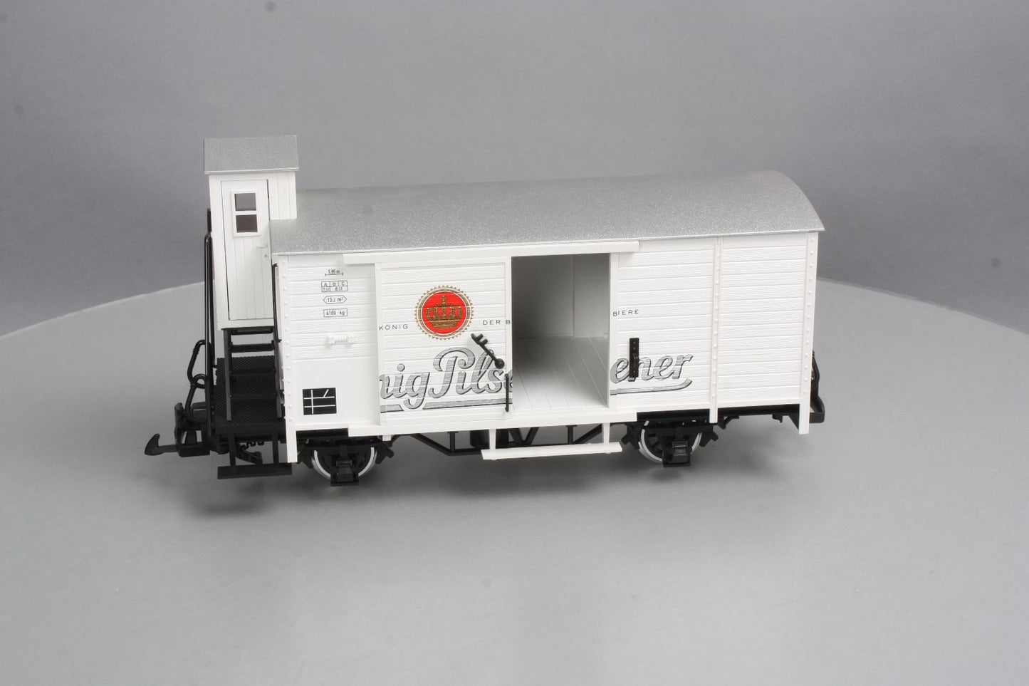 LGB 43265 G Scale Konig Pilsner Boxcar with Brakeman's Hut (Metal Wheels) LN/Box