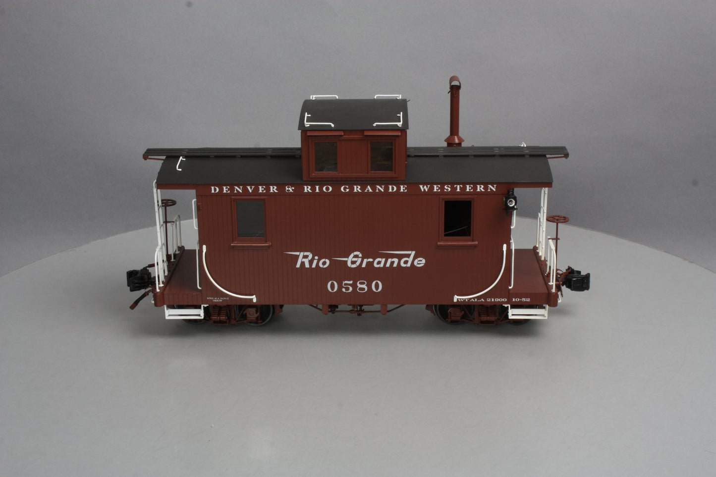 Accucraft AC83-126 G Scale Denver & Rio Grande Caboose #0580 (Metal Wheels) LN/Box