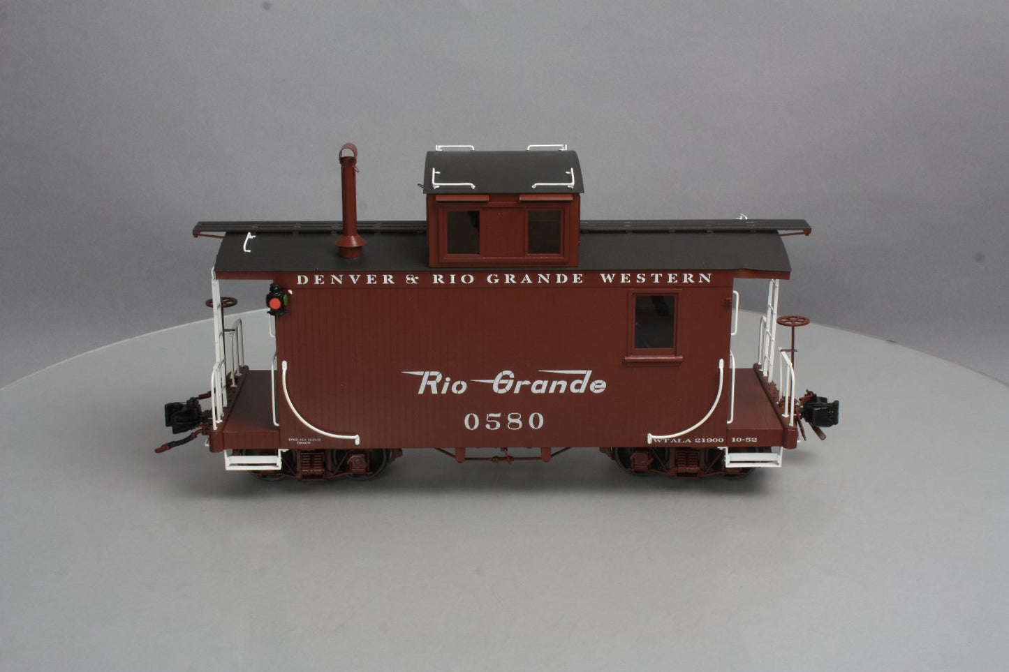 Accucraft AC83-126 G Scale Denver & Rio Grande Caboose #0580 (Metal Wheels) LN/Box