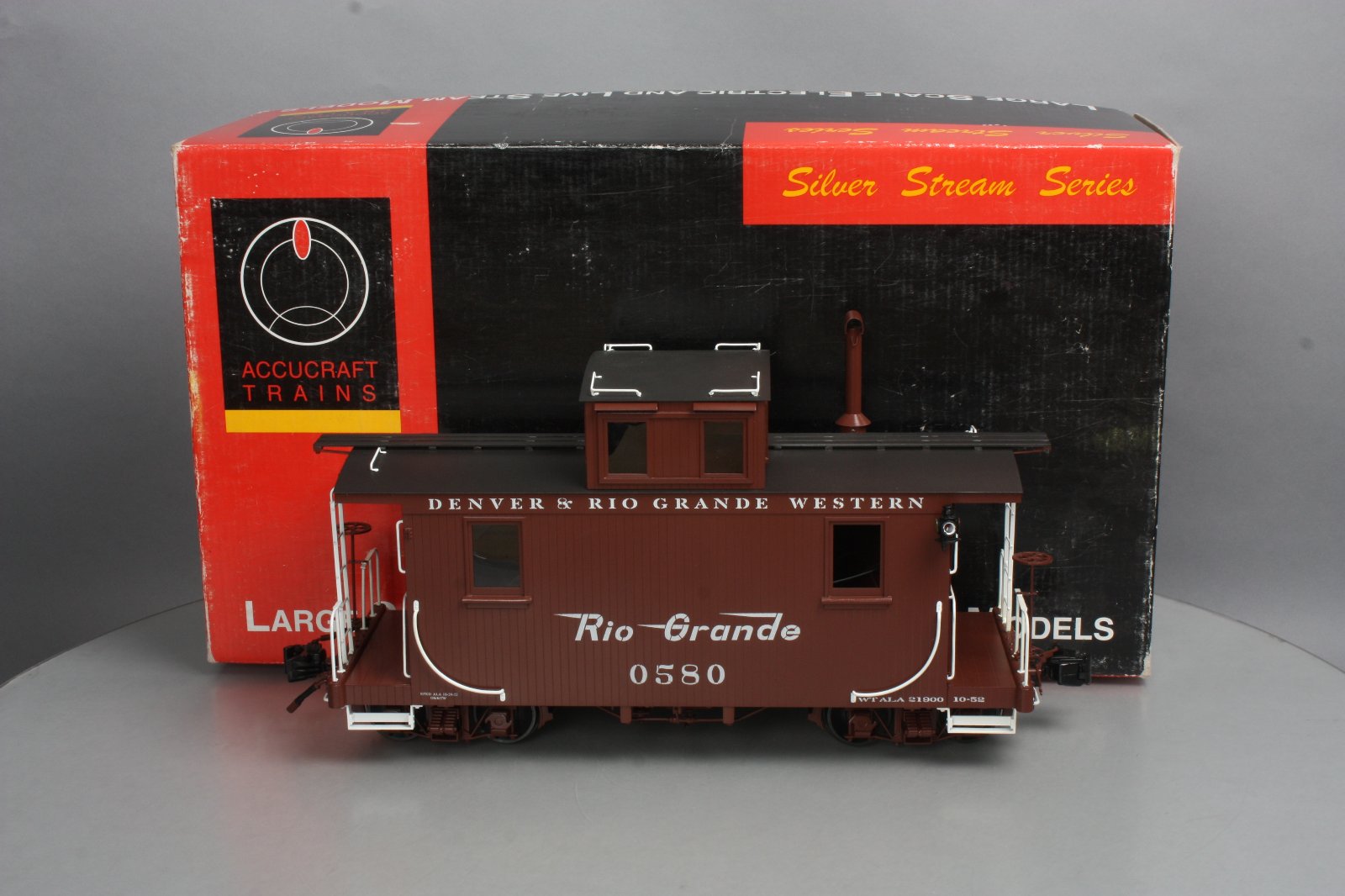 Accucraft AC83-126 G Scale Denver & Rio Grande Caboose #0580 (Metal Wheels) LN/Box