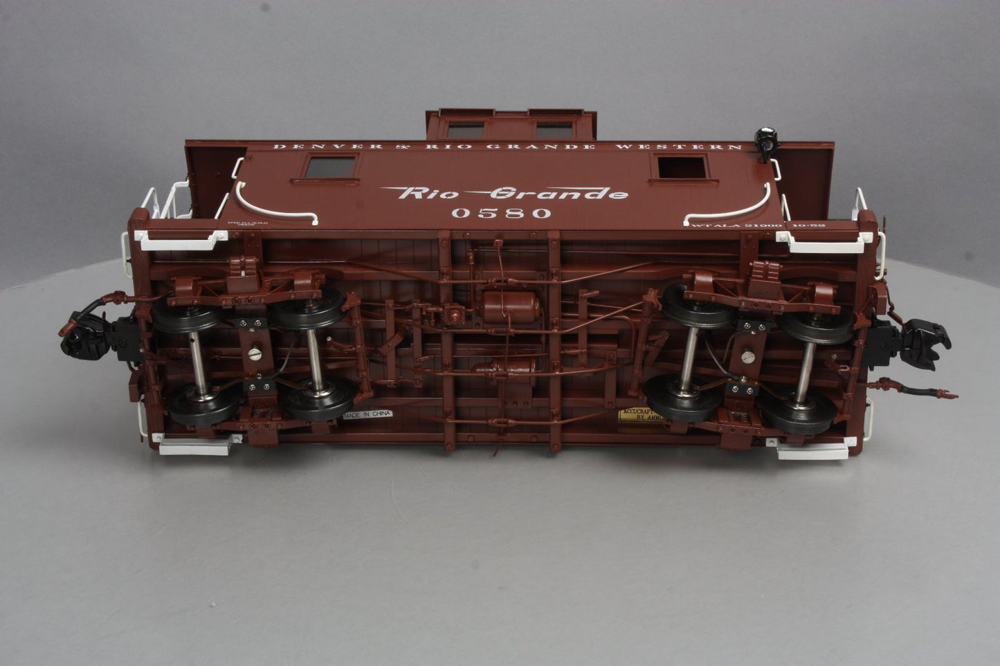 Accucraft AC83-126 G Scale Denver & Rio Grande Caboose #0580 (Metal Wheels) LN/Box