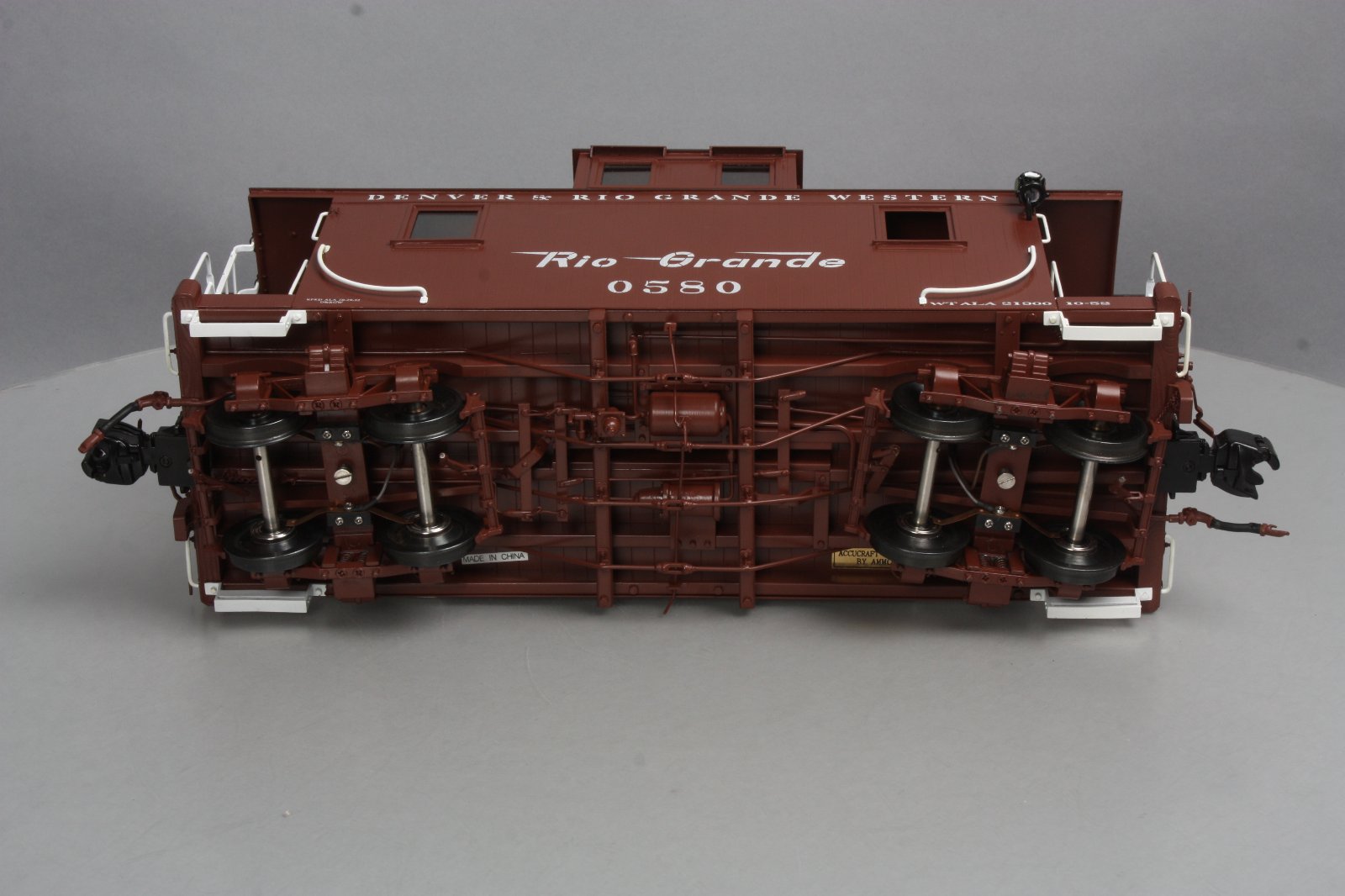 Accucraft AC83-126 G Scale Denver & Rio Grande Caboose #0580 (Metal Wheels) LN/Box