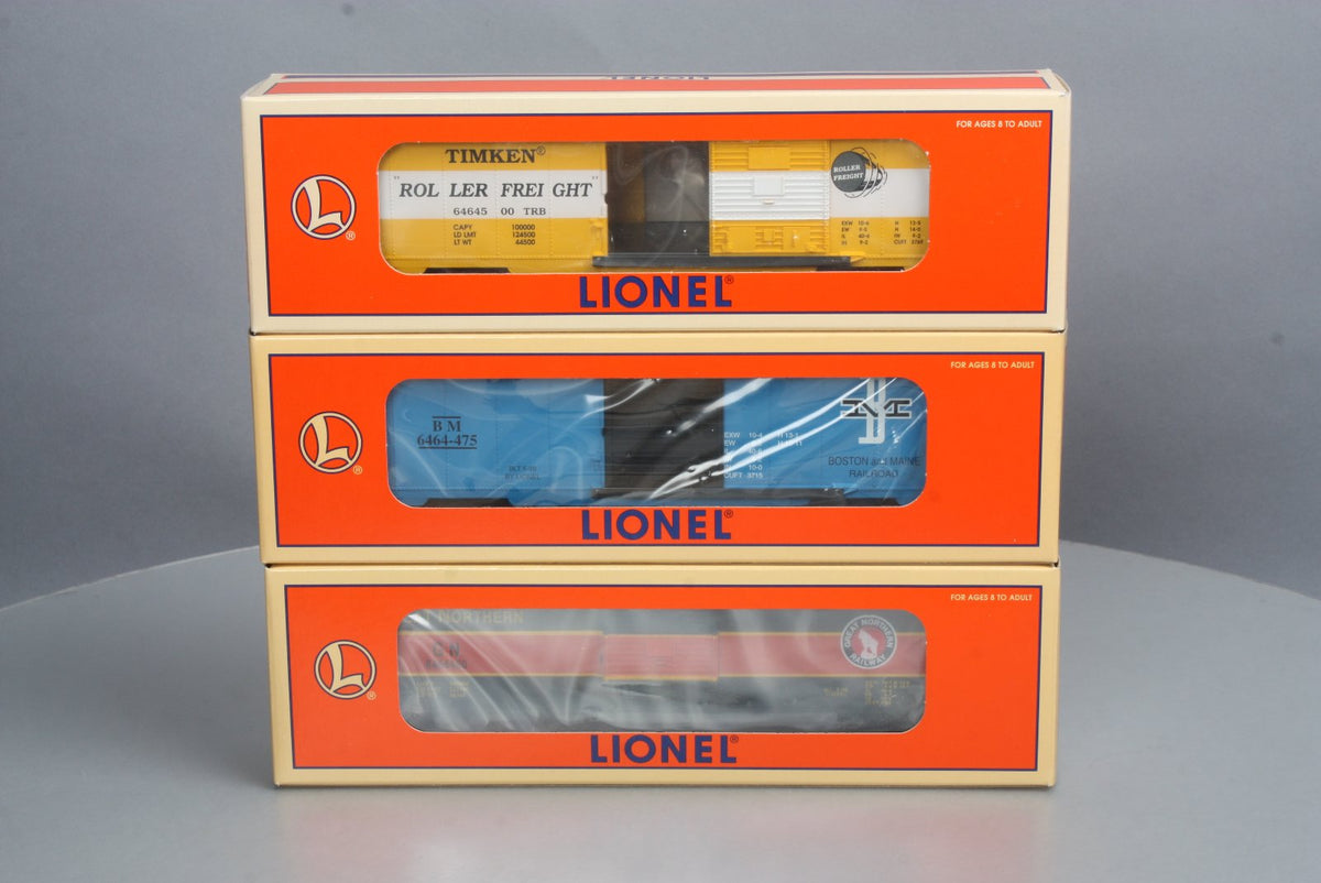 Lionel 6-29209 O Gauge 6464 Series VII Boxcars (Set of 3) NIB
