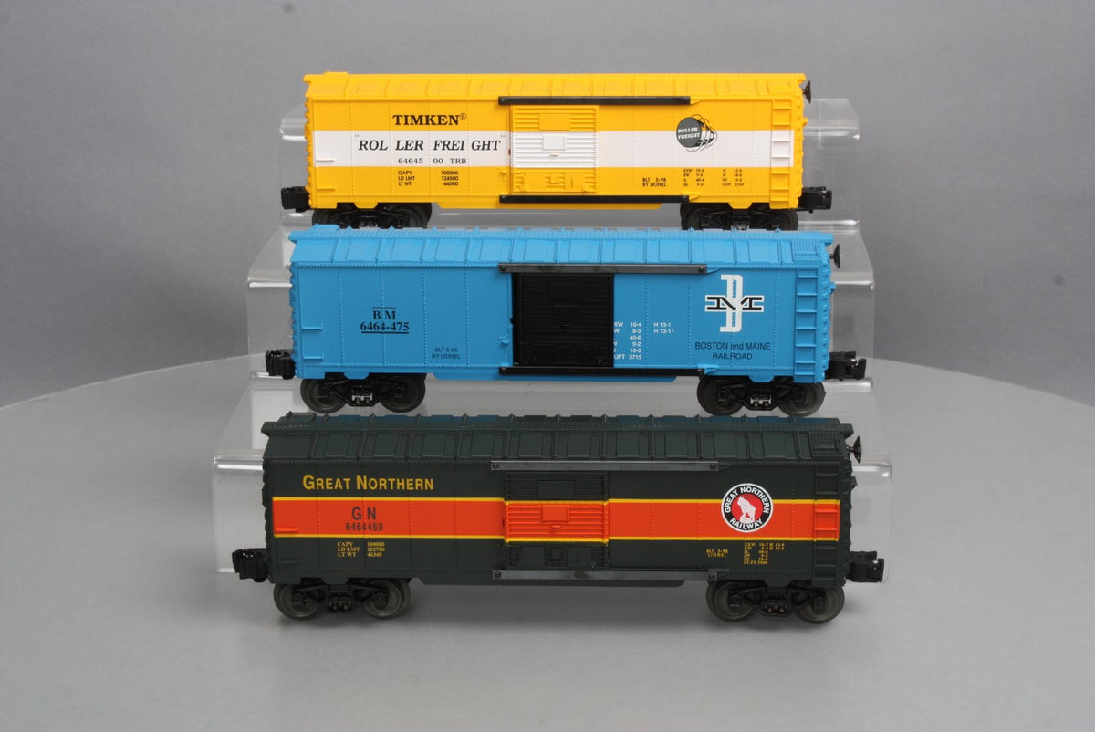 Lionel 6-29209 O Gauge 6464 Series VII Boxcars (Set of 3) NIB