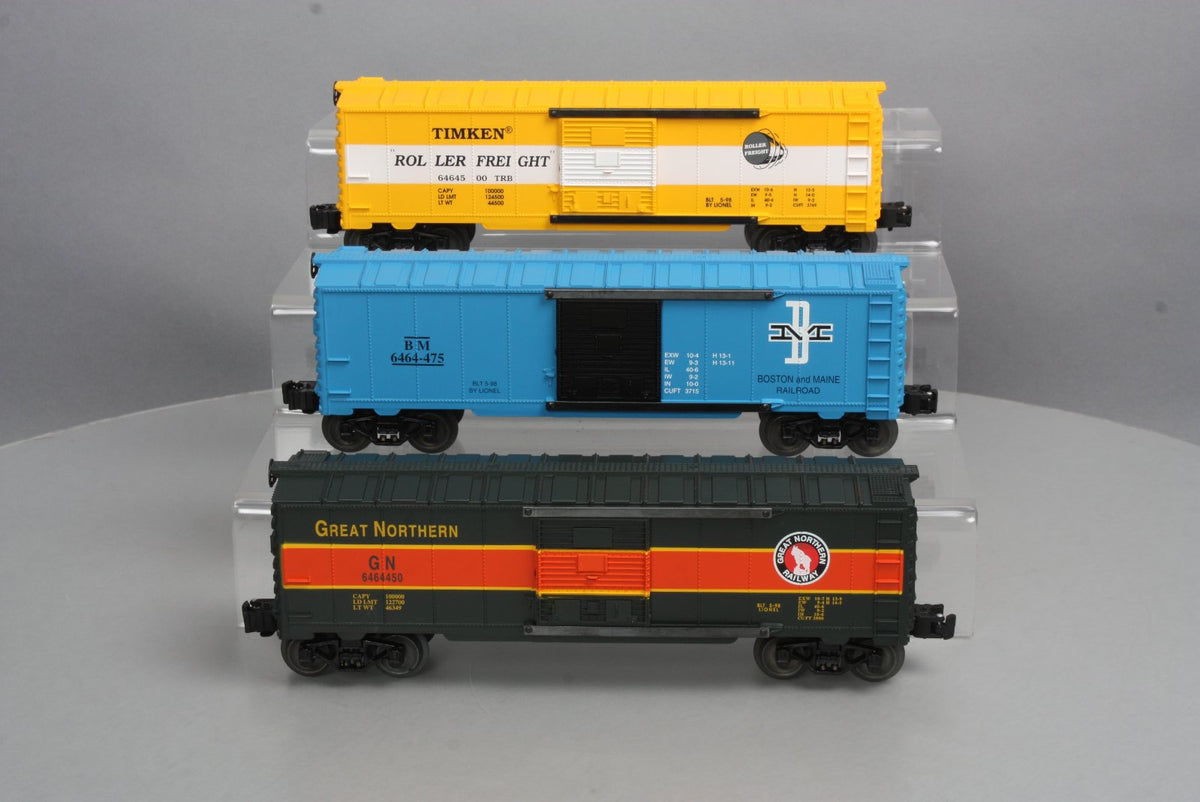 Lionel 6-29209 O Gauge 6464 Series VII Boxcars (Set of 3) LN/Box