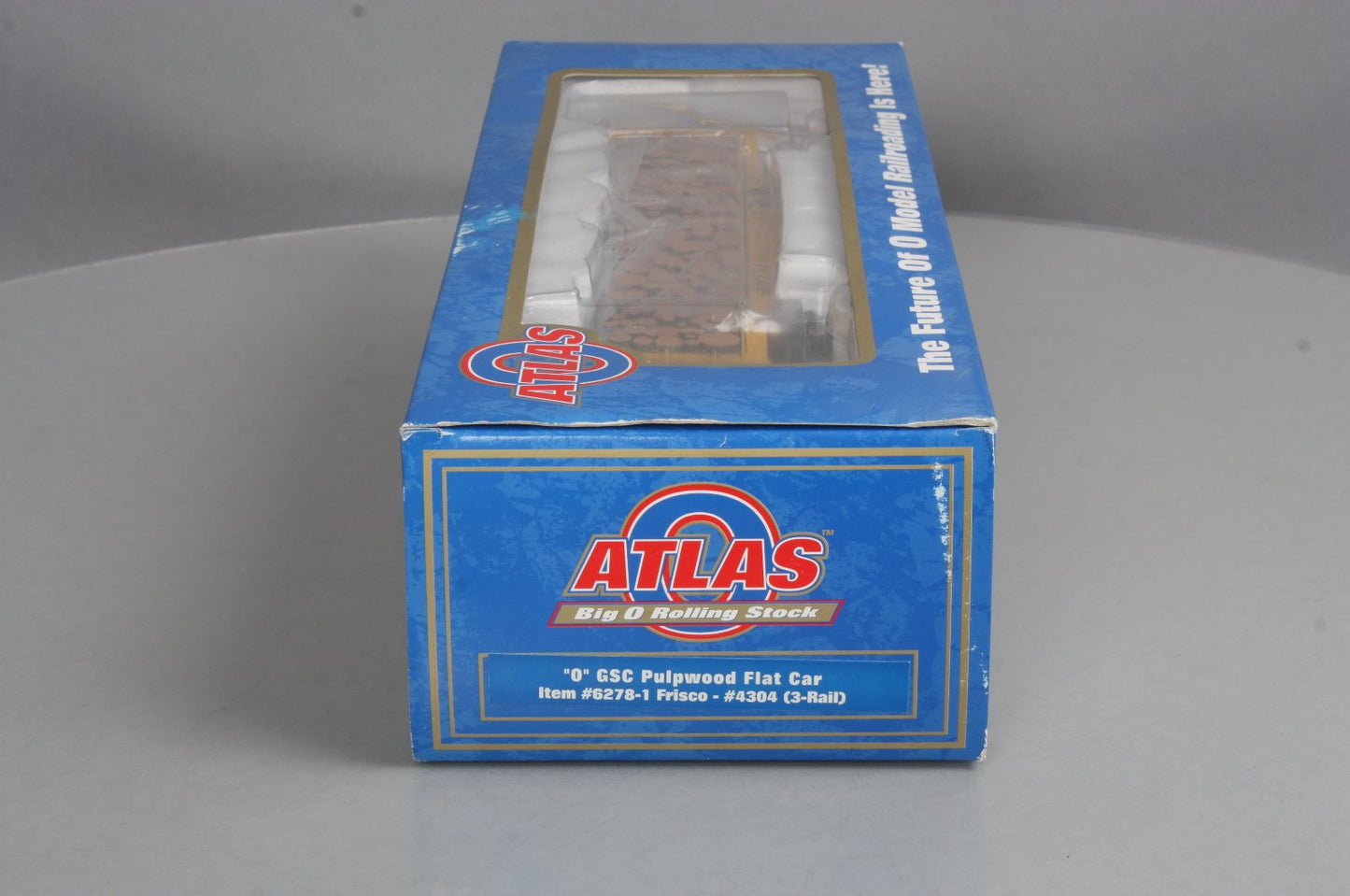 Atlas 6278-1 O Frisco GSC Pulpwood Flat Car #4304 (3-Rail) NIB