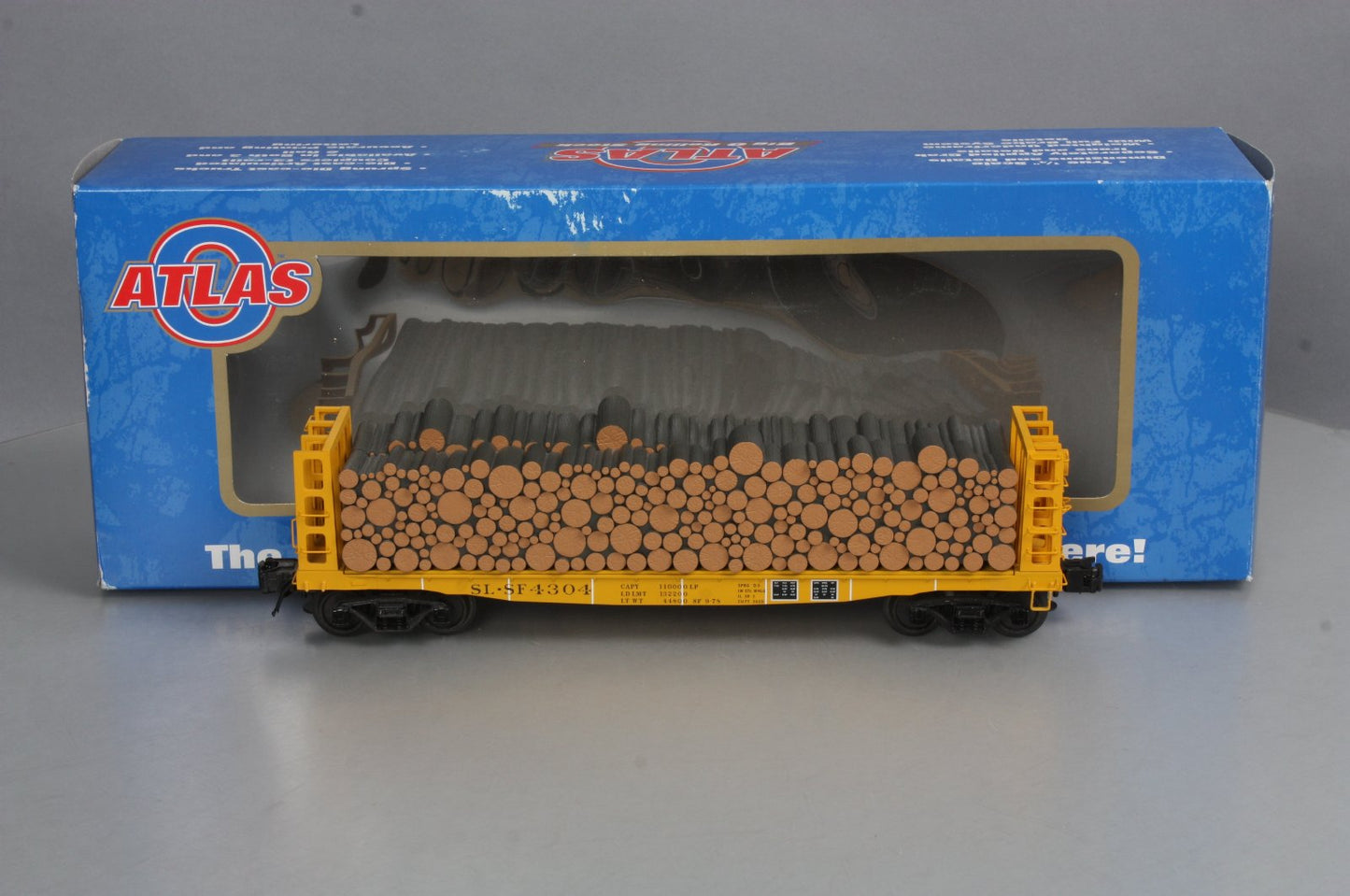 Atlas 6278-1 O Frisco GSC Pulpwood Flat Car #4304 (3-Rail) NIB