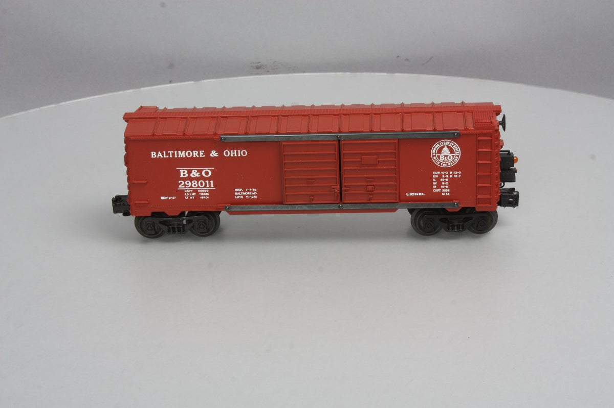 Lionel 6-17882 O Gauge LOTS-1990 Baltimore & Ohio Double Door Boxcar w/ ETD NIB