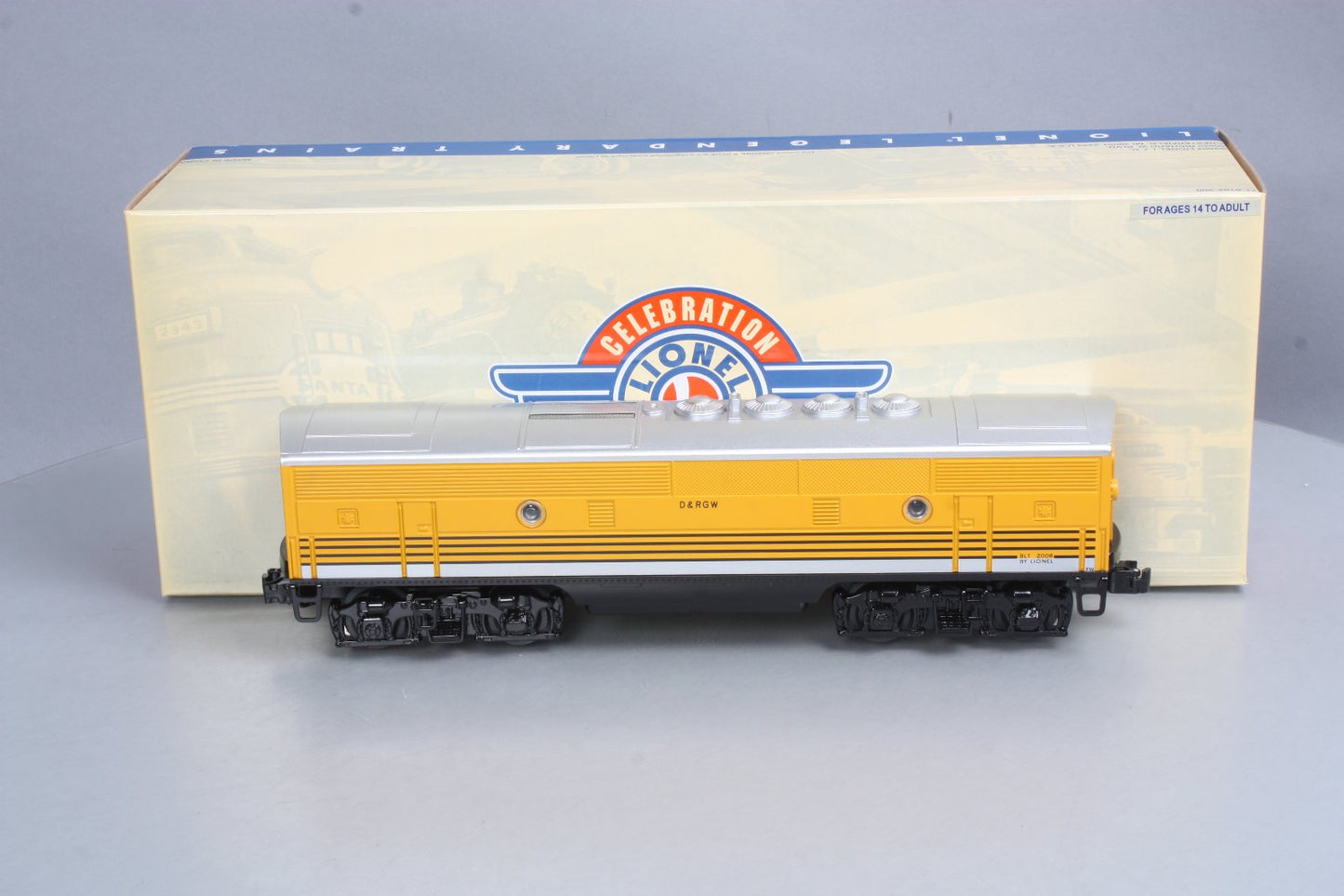 Lionel 6-34545 Rio Grande F-3 B-Unit Non-Powered Diesel Locomotive w/Railsounds