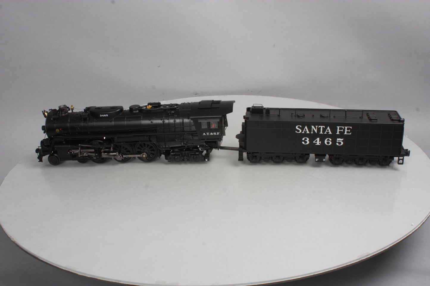 MTH 20-3474-1E O Gauge Santa Fe 4-6-4 Steam Locomotive & Tender #3465 with PS3.0 LN/Box