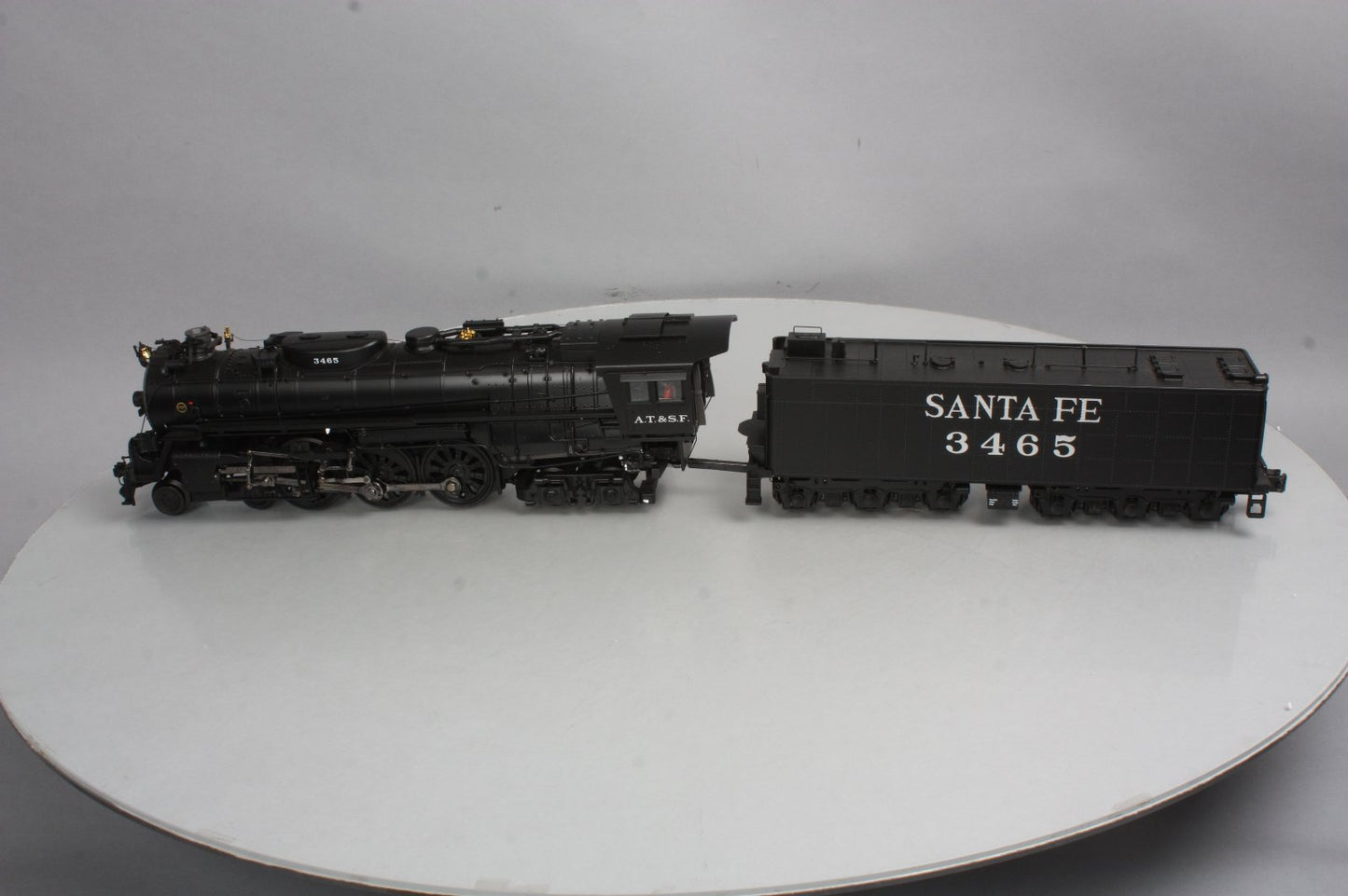 MTH 20-3474-1E O Gauge Santa Fe 4-6-4 Steam Locomotive & Tender #3465 with PS3.0 LN/Box