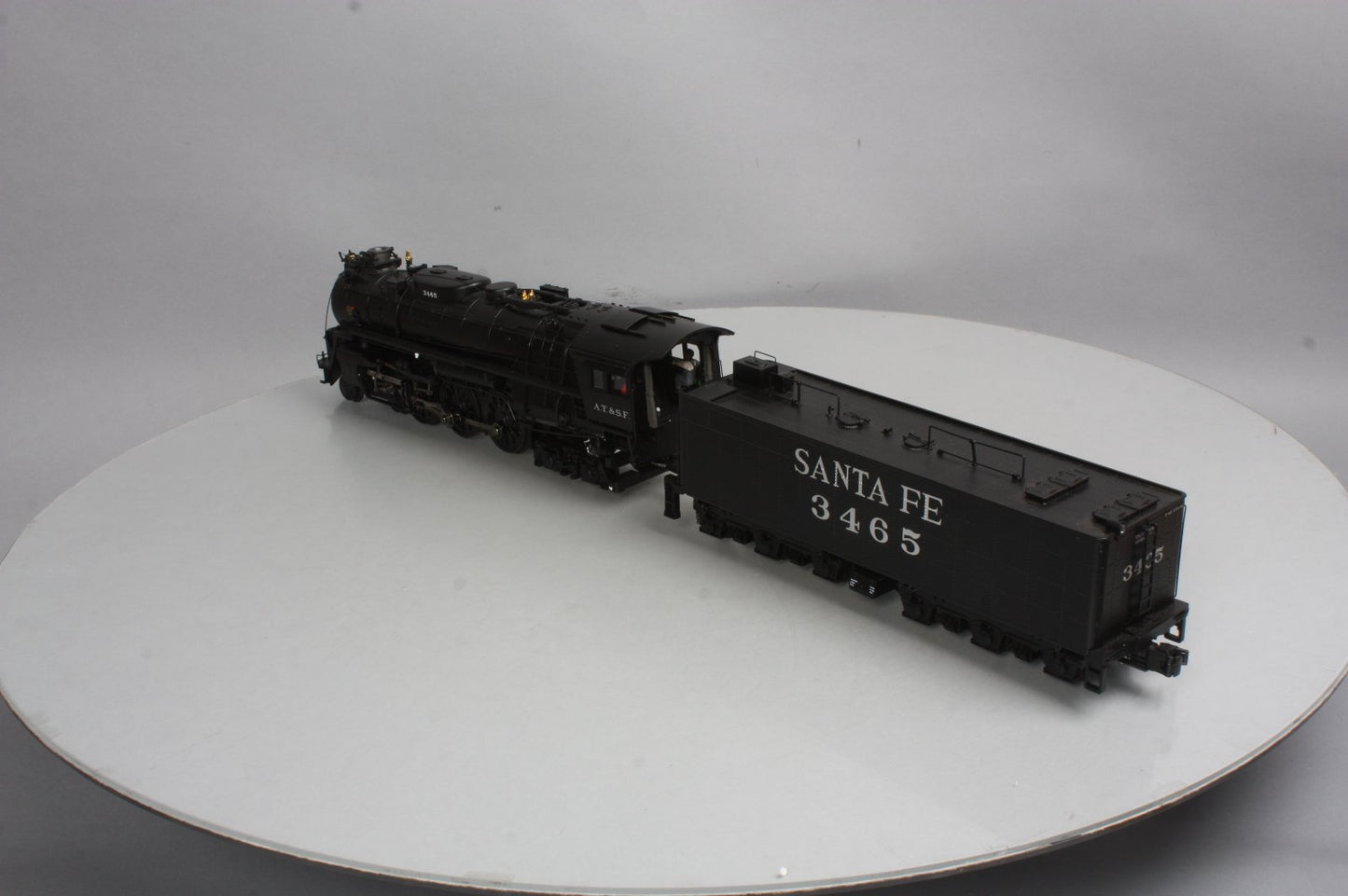 MTH 20-3474-1E O Gauge Santa Fe 4-6-4 Steam Locomotive & Tender #3465 with PS3.0 LN/Box