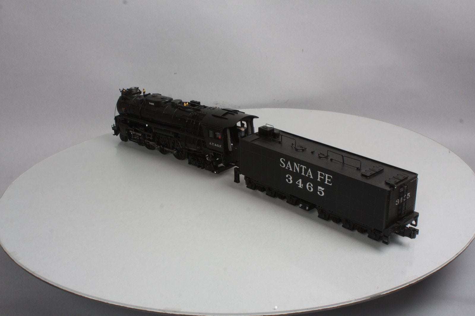 MTH 20-3474-1E O Gauge Santa Fe 4-6-4 Steam Locomotive & Tender #3465 with PS3.0 LN/Box