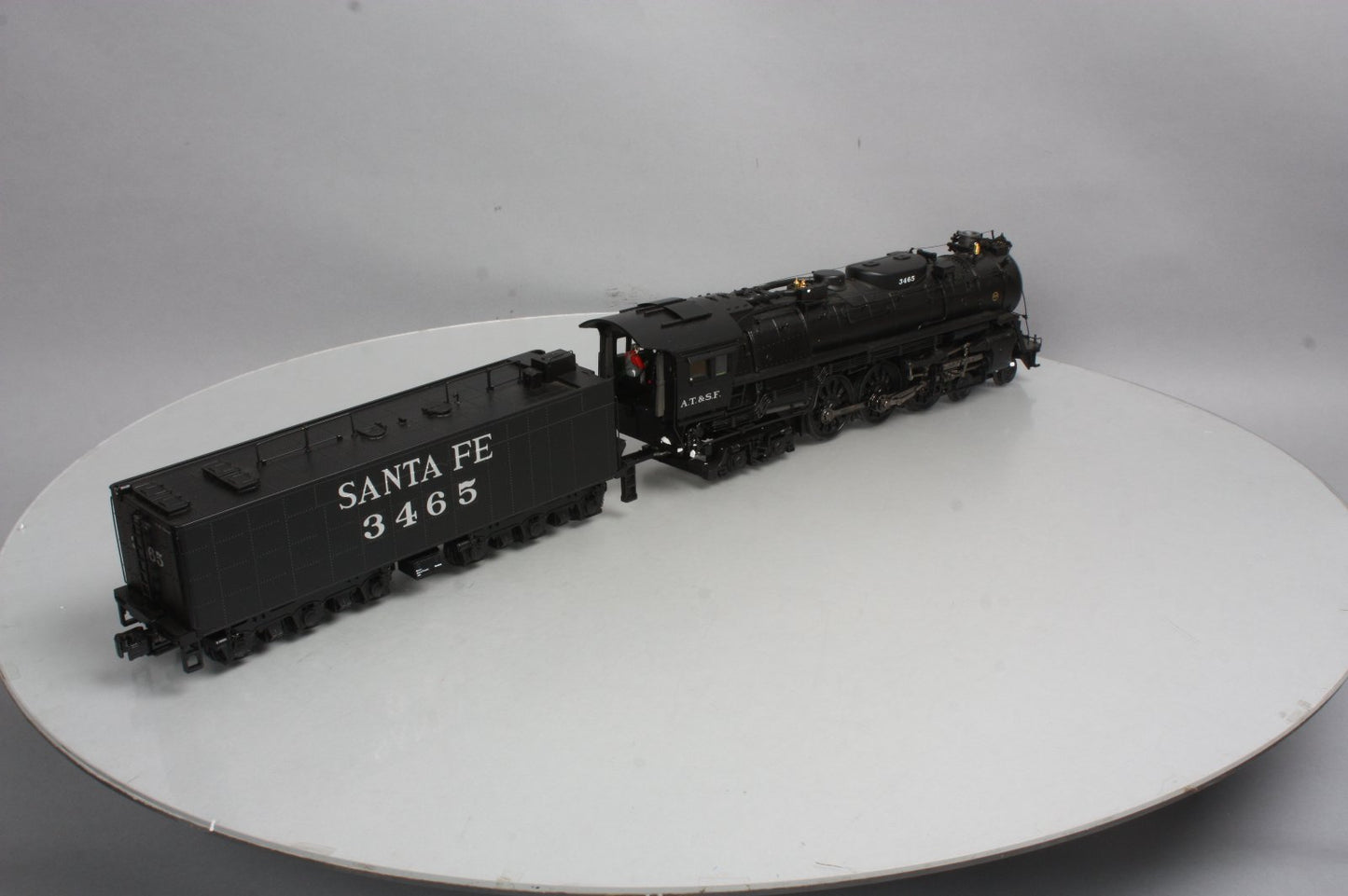 MTH 20-3474-1E O Gauge Santa Fe 4-6-4 Steam Locomotive & Tender #3465 with PS3.0 LN/Box