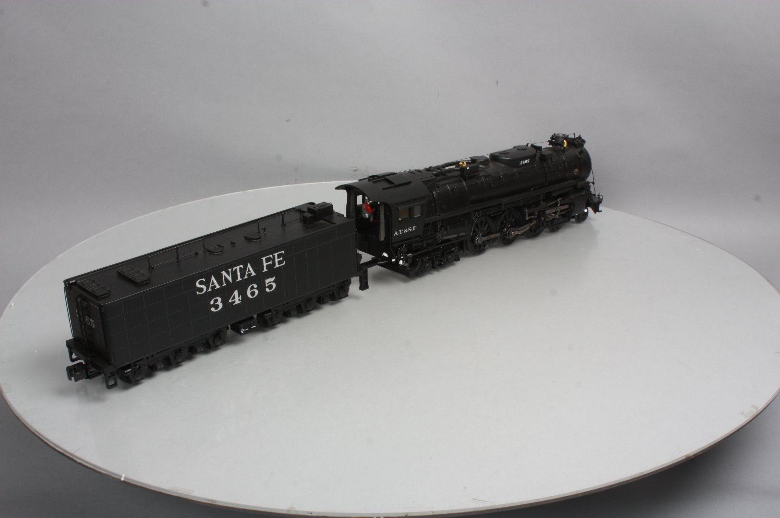 MTH 20-3474-1E O Gauge Santa Fe 4-6-4 Steam Locomotive & Tender #3465 with PS3.0 LN/Box