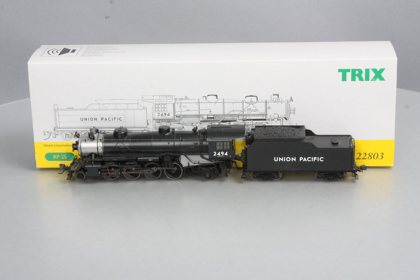 Trix 22803 Union Pacific USRA Light Mikado #2494 w/DCC & Sound LN/Box