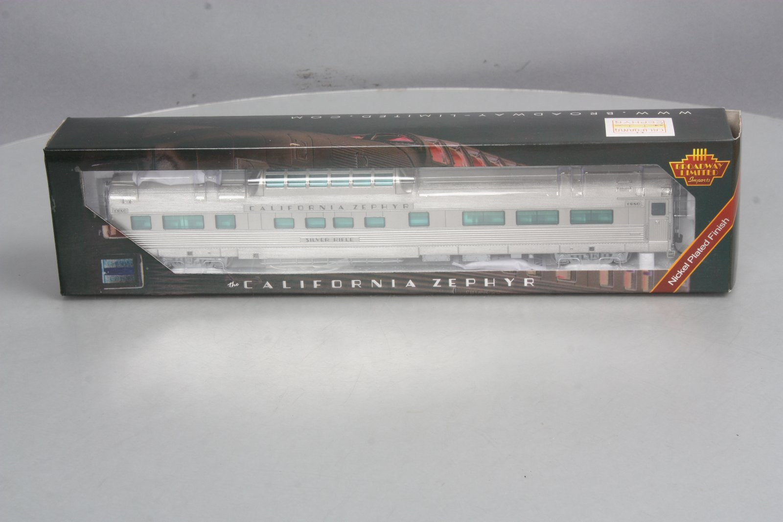 Broadway Limited 1497 HO CB&Q Silver Rifle California Zephyr Vista Dome #4720