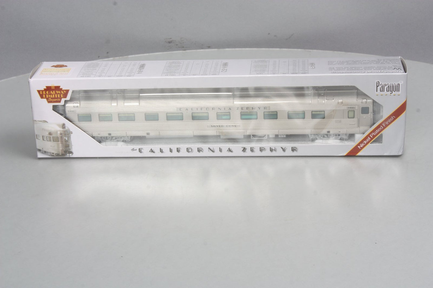 Broadway Limited 511 HO CB&Q Paragon Series "Silver Dove" 6-Bedroom Sleeper #450
