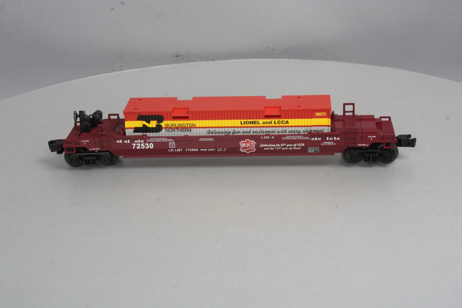 Lionel 6-58272 O Gauge MKT Maxi Stack LCCA Freight Car #72530 NIB