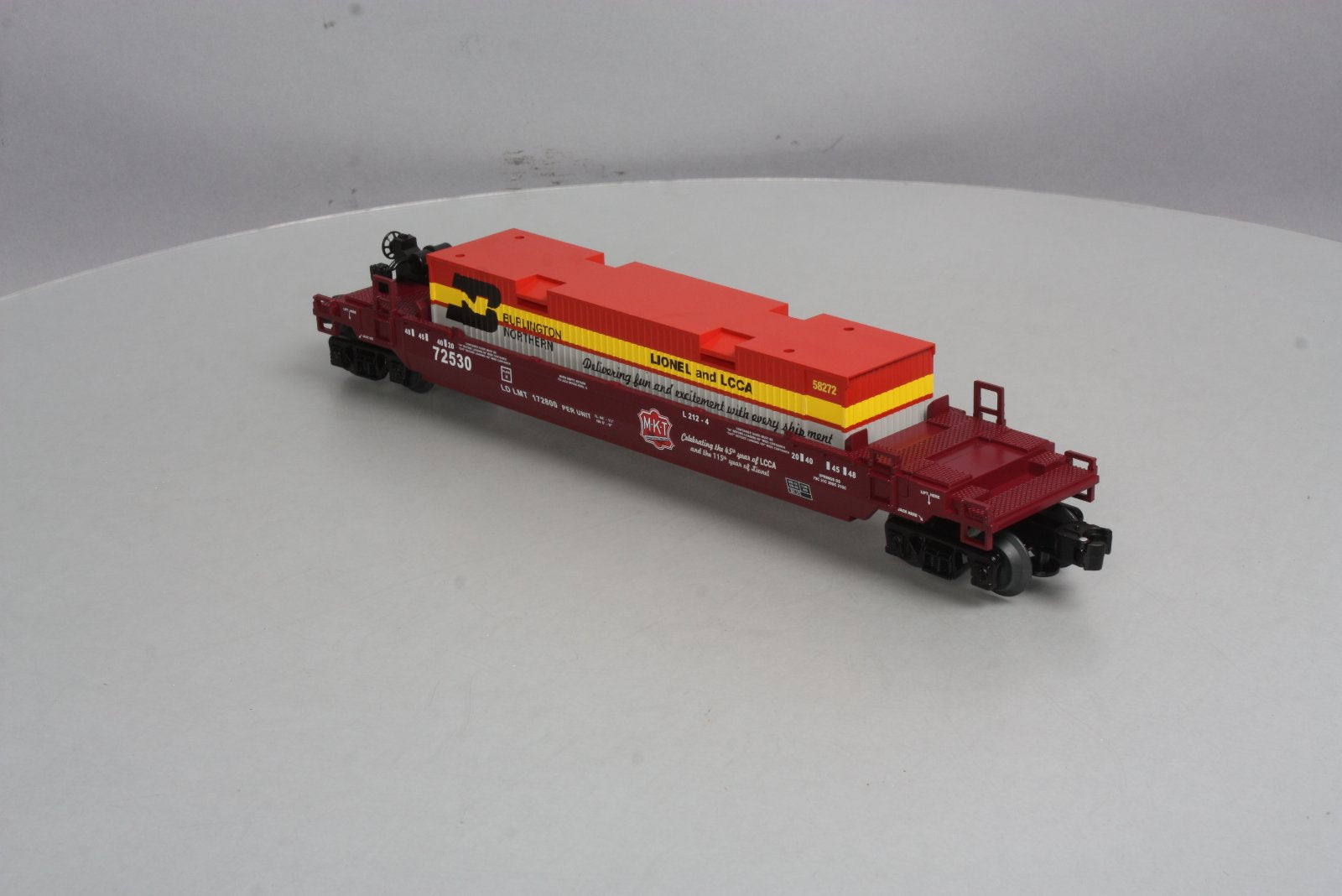 Lionel 6-58272 O Gauge MKT Maxi Stack LCCA Freight Car #72530 NIB
