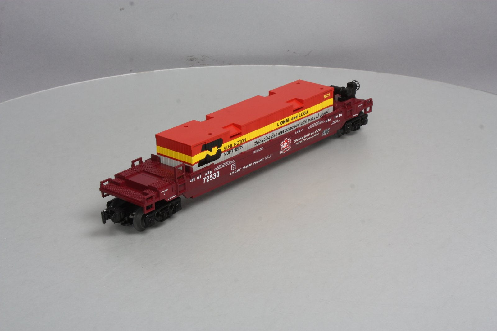 Lionel 6-58272 O Gauge MKT Maxi Stack LCCA Freight Car #72530 NIB