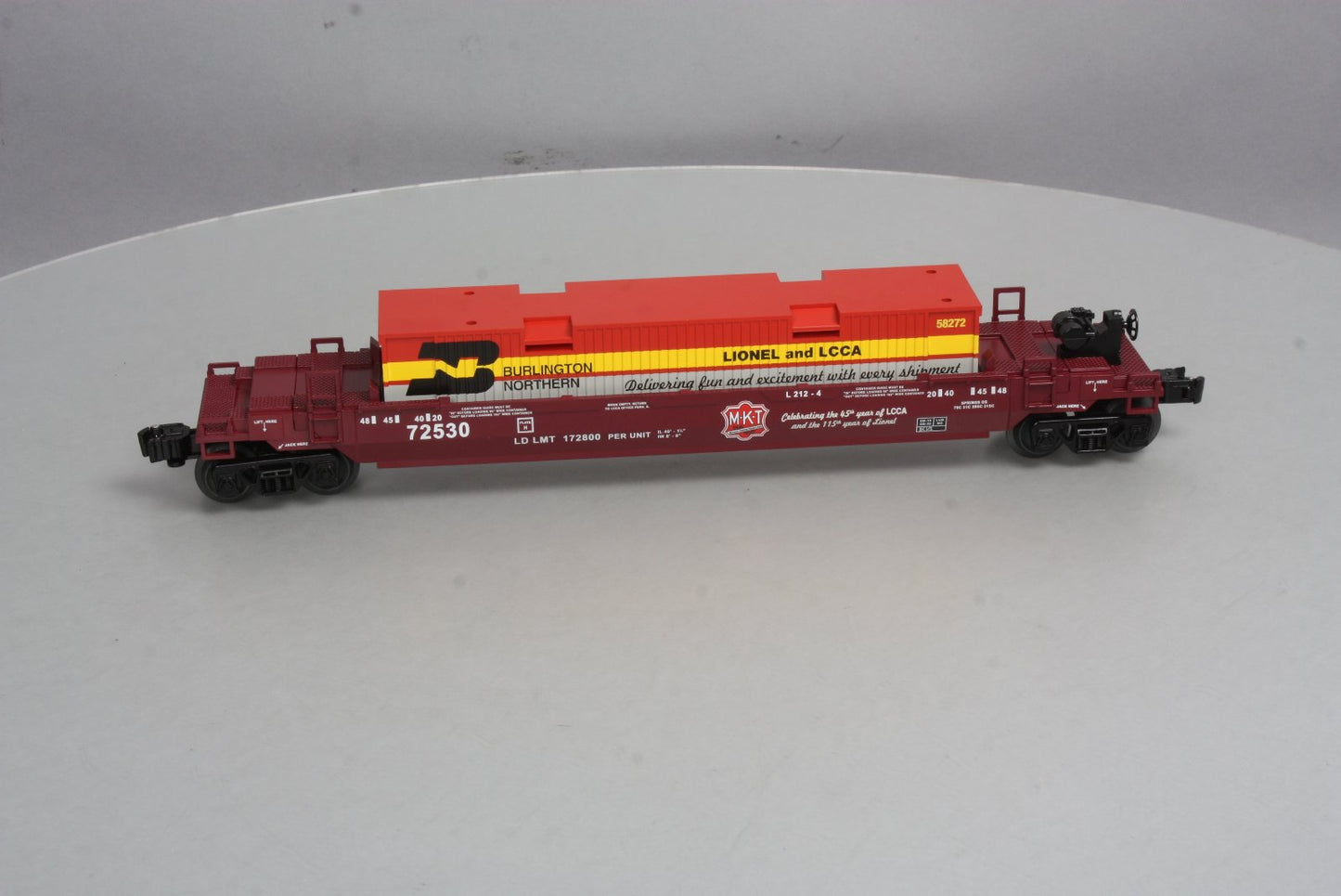 Lionel 6-58272 O Gauge MKT Maxi Stack LCCA Freight Car #72530 NIB