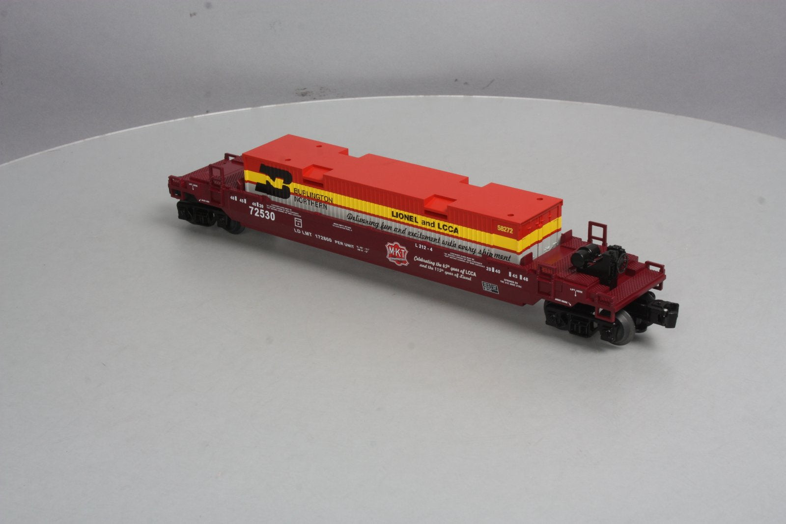 Lionel 6-58272 O Gauge MKT Maxi Stack LCCA Freight Car #72530 NIB