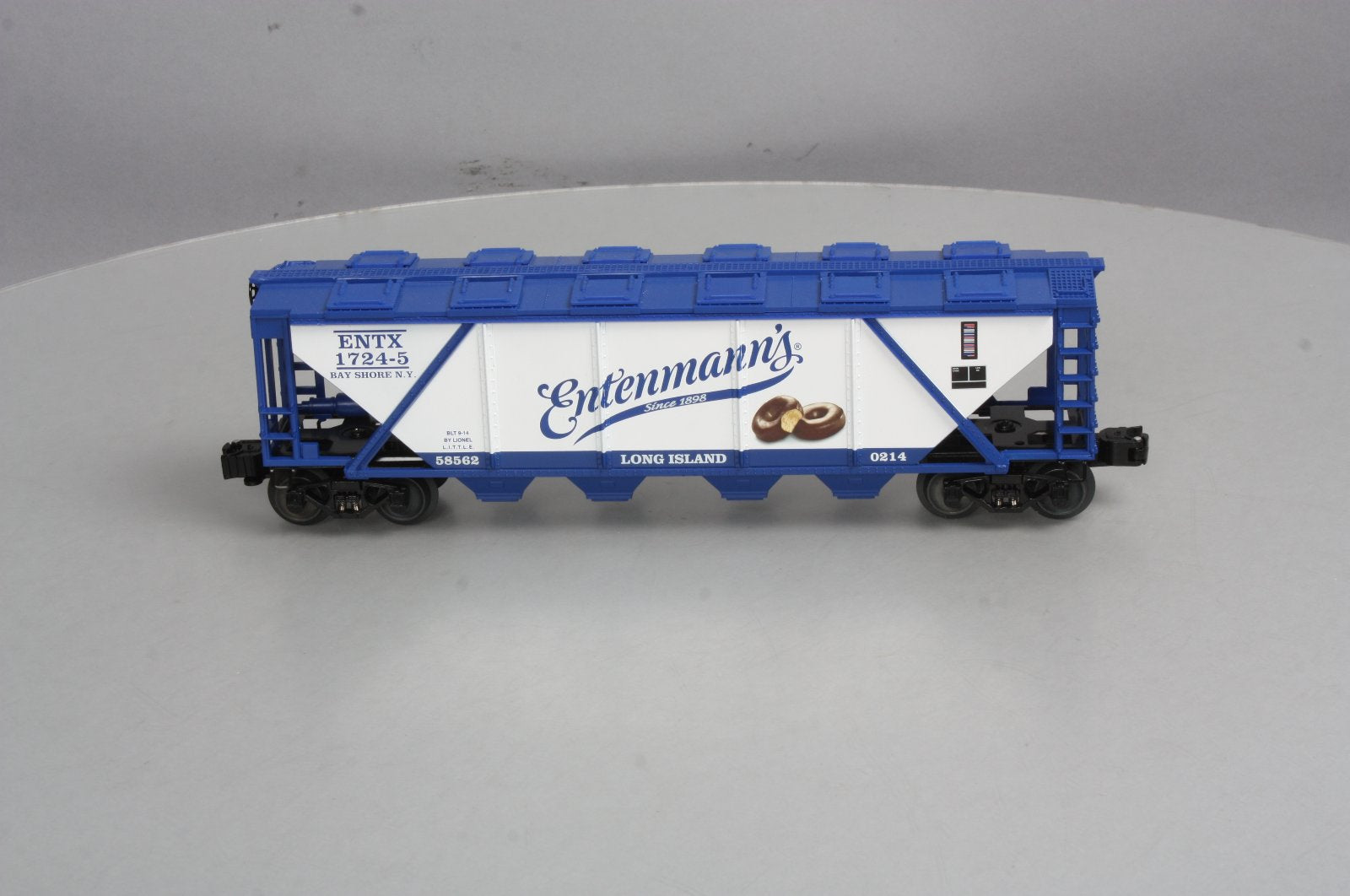 Lionel 6-58562 O Gauge Little Entenmann's Covered Quad Hopper #1724-5 LN/Box