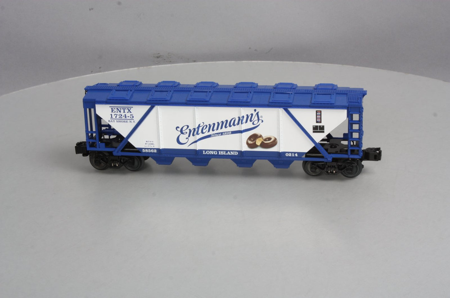 Lionel 6-58562 O Gauge Little Entenmann's Covered Quad Hopper #1724-5 LN/Box