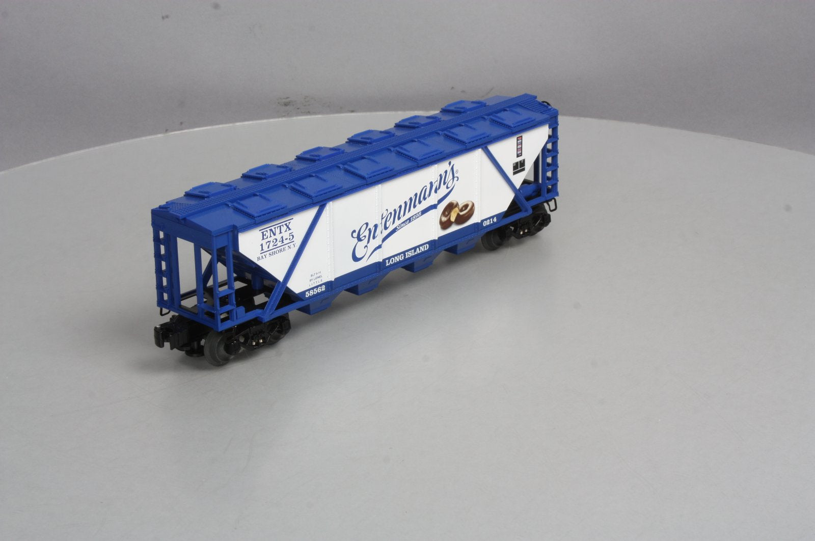 Lionel 6-58562 O Gauge Little Entenmann's Covered Quad Hopper #1724-5 LN/Box