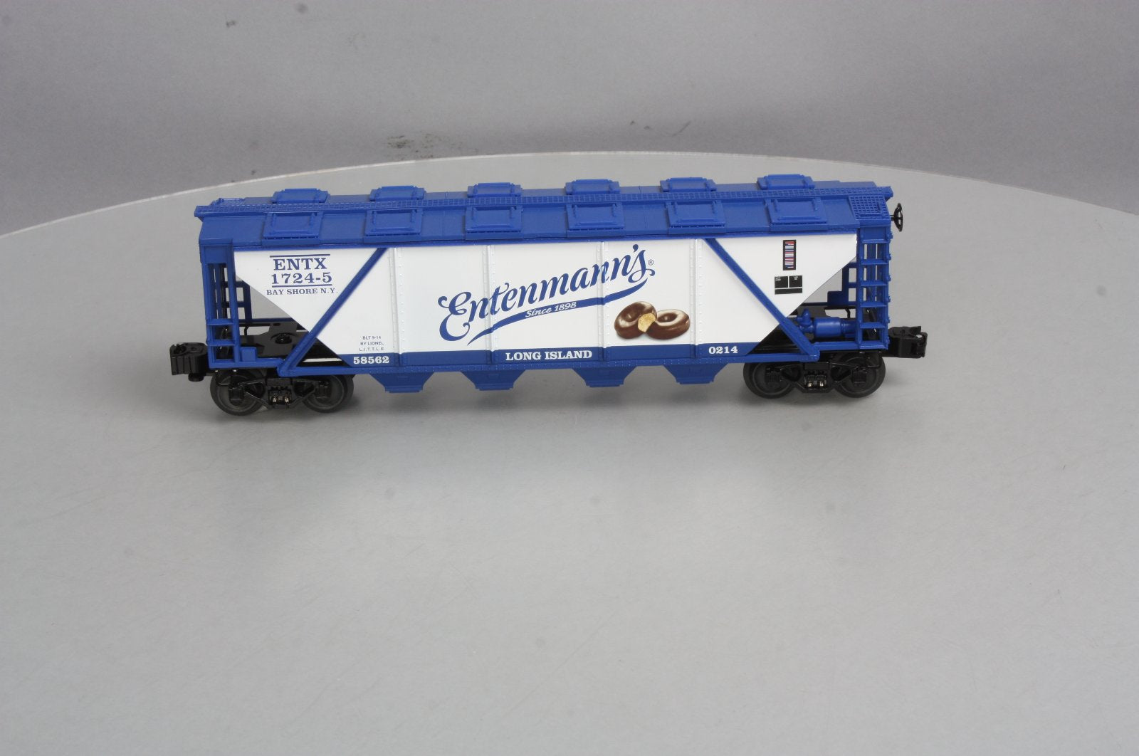 Lionel 6-58562 O Gauge Little Entenmann's Covered Quad Hopper #1724-5 LN/Box