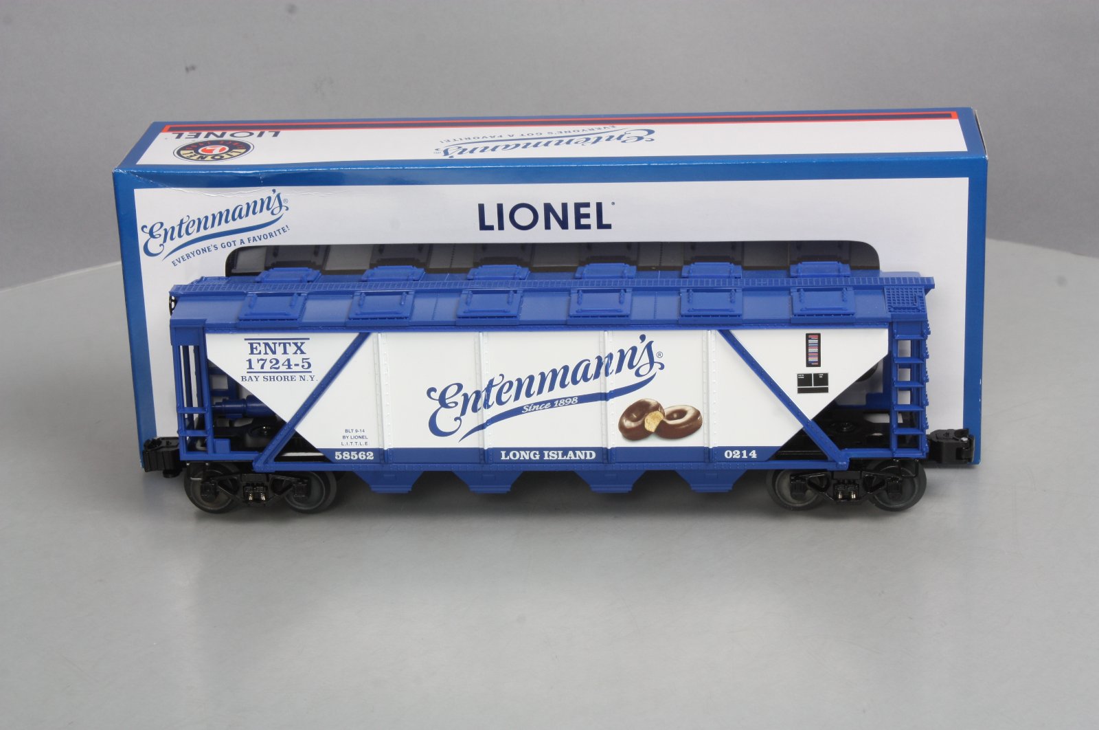 Lionel 6-58562 O Gauge Little Entenmann's Covered Quad Hopper #1724-5 LN/Box
