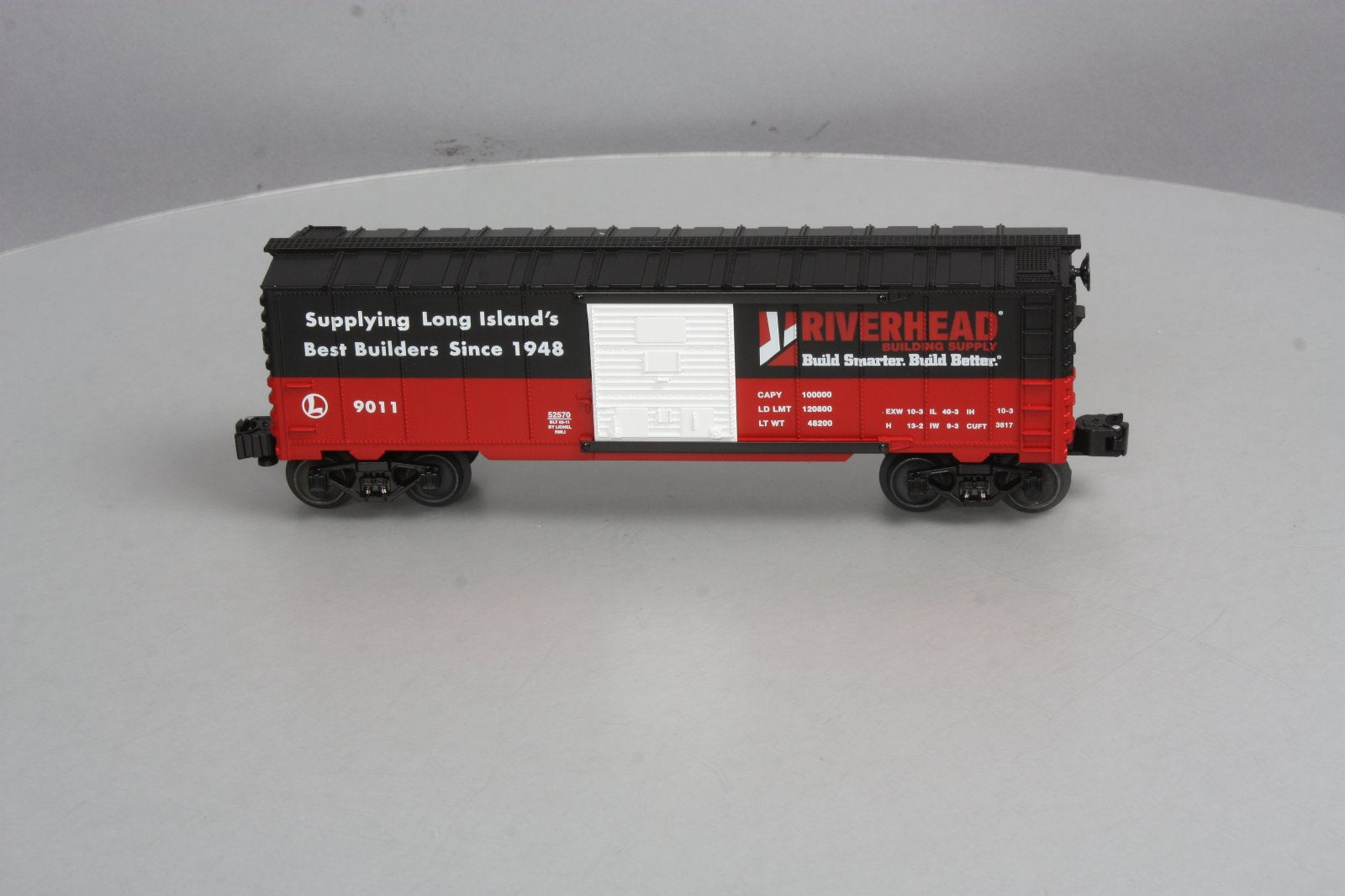 Lionel 6-52570 O Railroad Museum of Long Island Riverhead Building Supply Boxcar LN/Box
