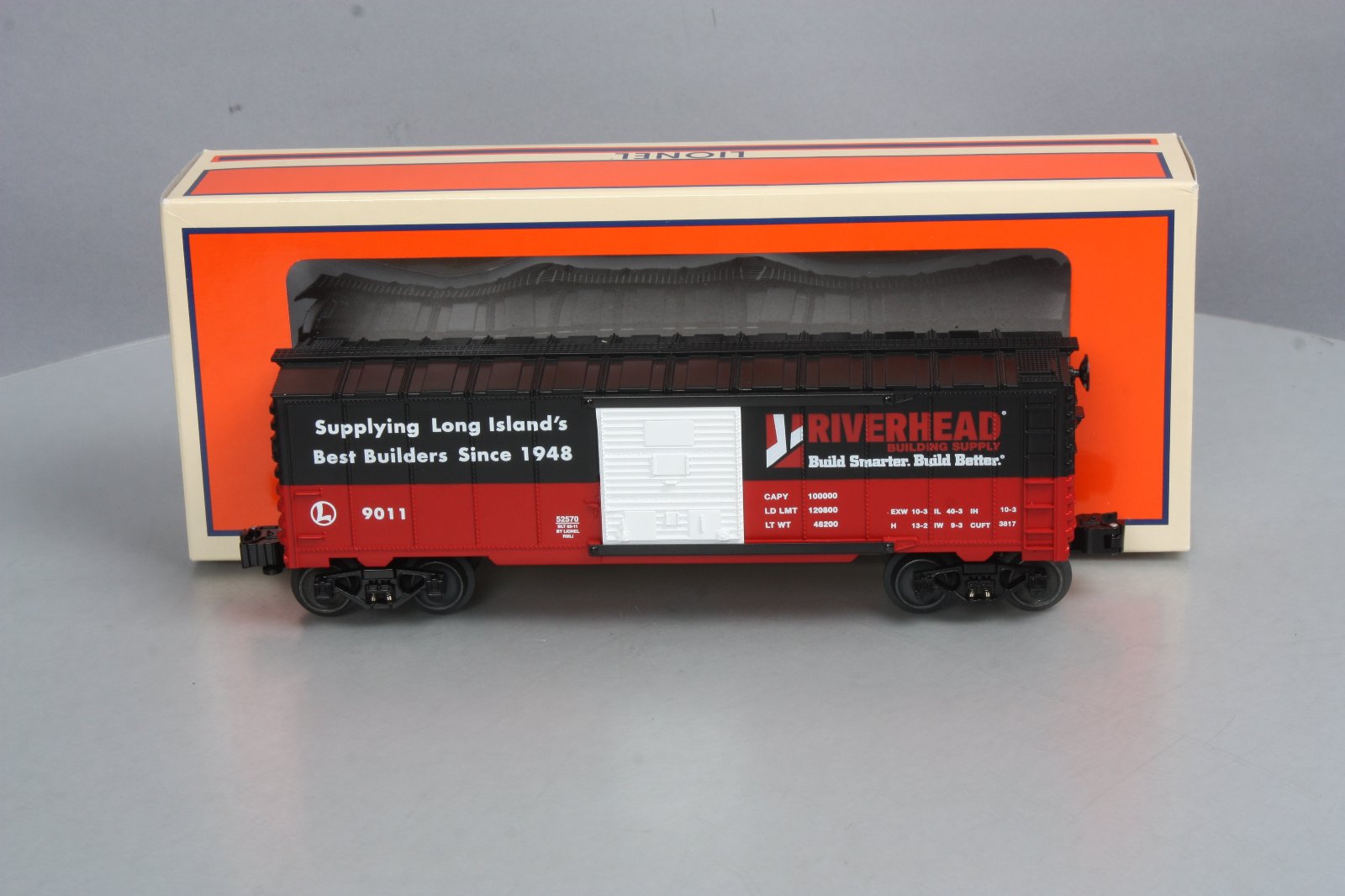 Lionel 6-52570 O Railroad Museum of Long Island Riverhead Building Supply Boxcar LN/Box