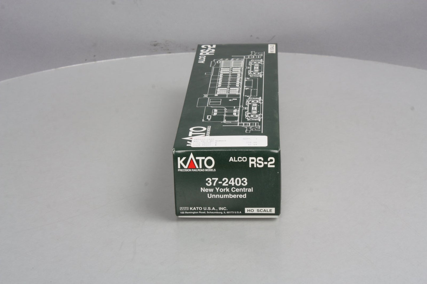 Kato 37-2403 HO New York Central ALCO RS-2 Diesel Engine (Unnumbered) LN/Box