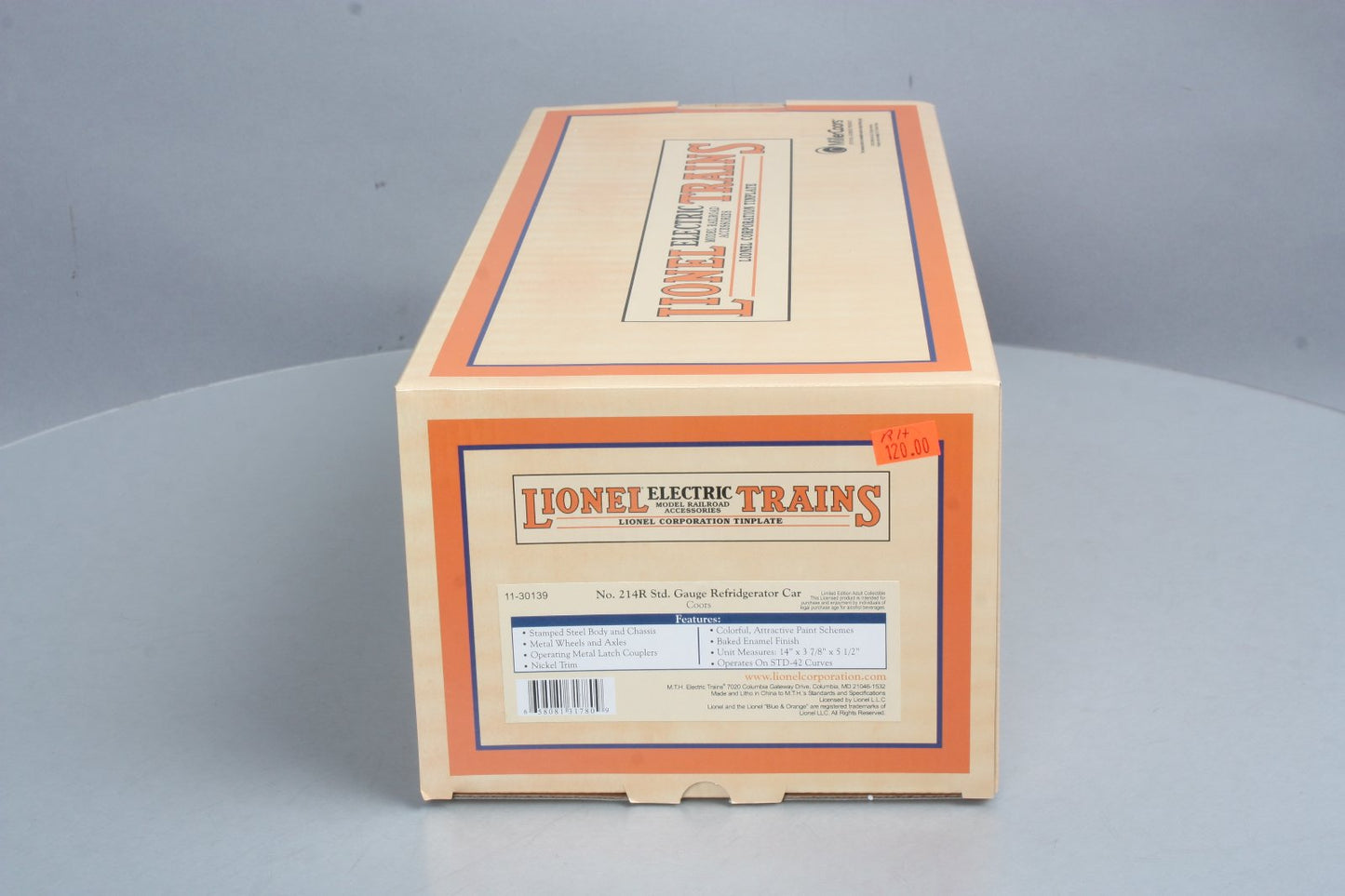 MTH 11-30139 Standard Gauge 214R Coors Reefer MT/Box