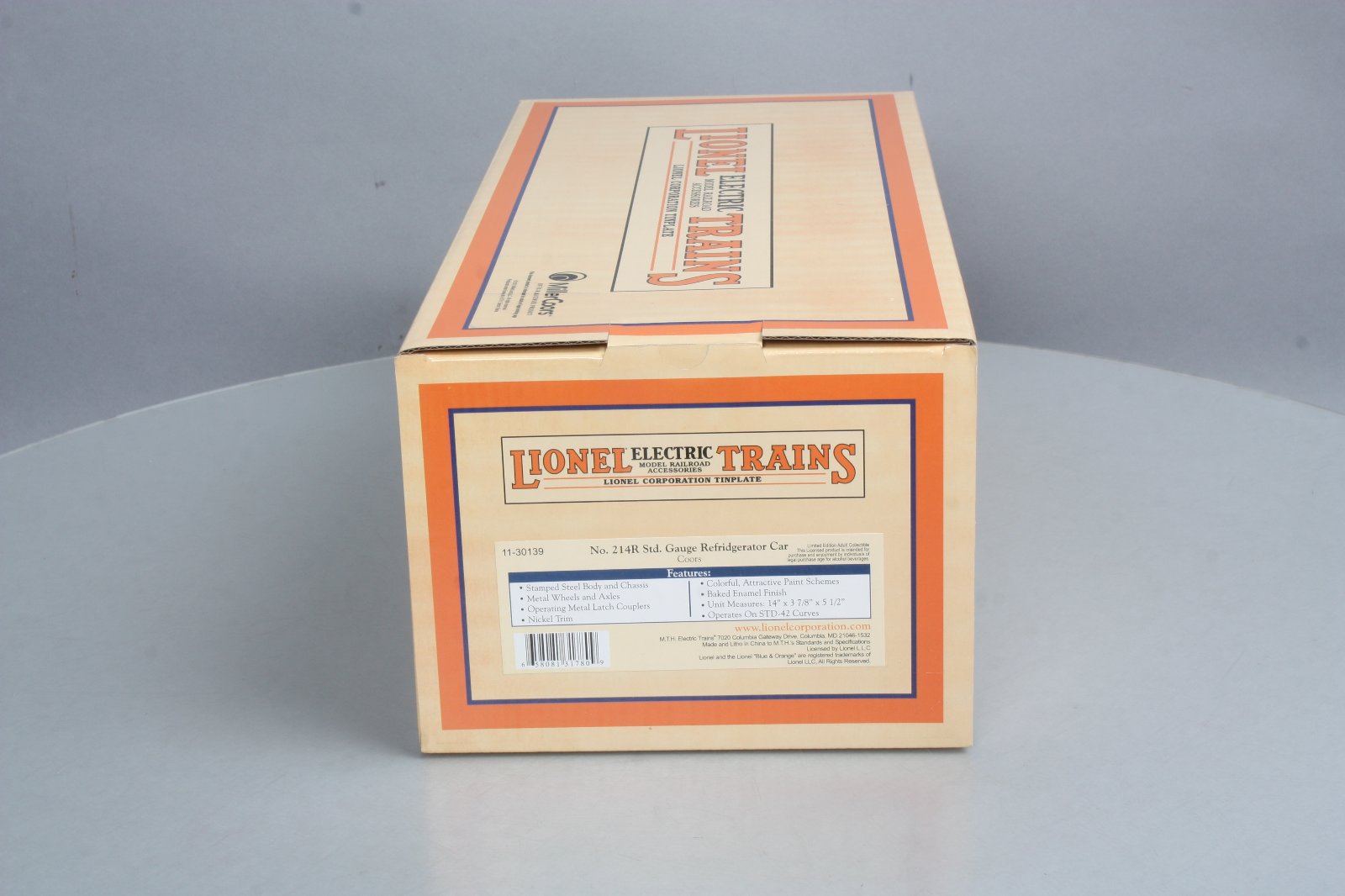 MTH 11-30139 Standard Gauge 214R Coors Reefer MT/Box