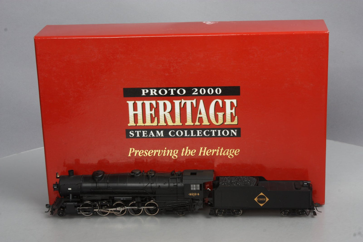 Proto 2000 920-60007 HO Erie 2-10-2 Steam Loco & Tender #4224 LN/Box