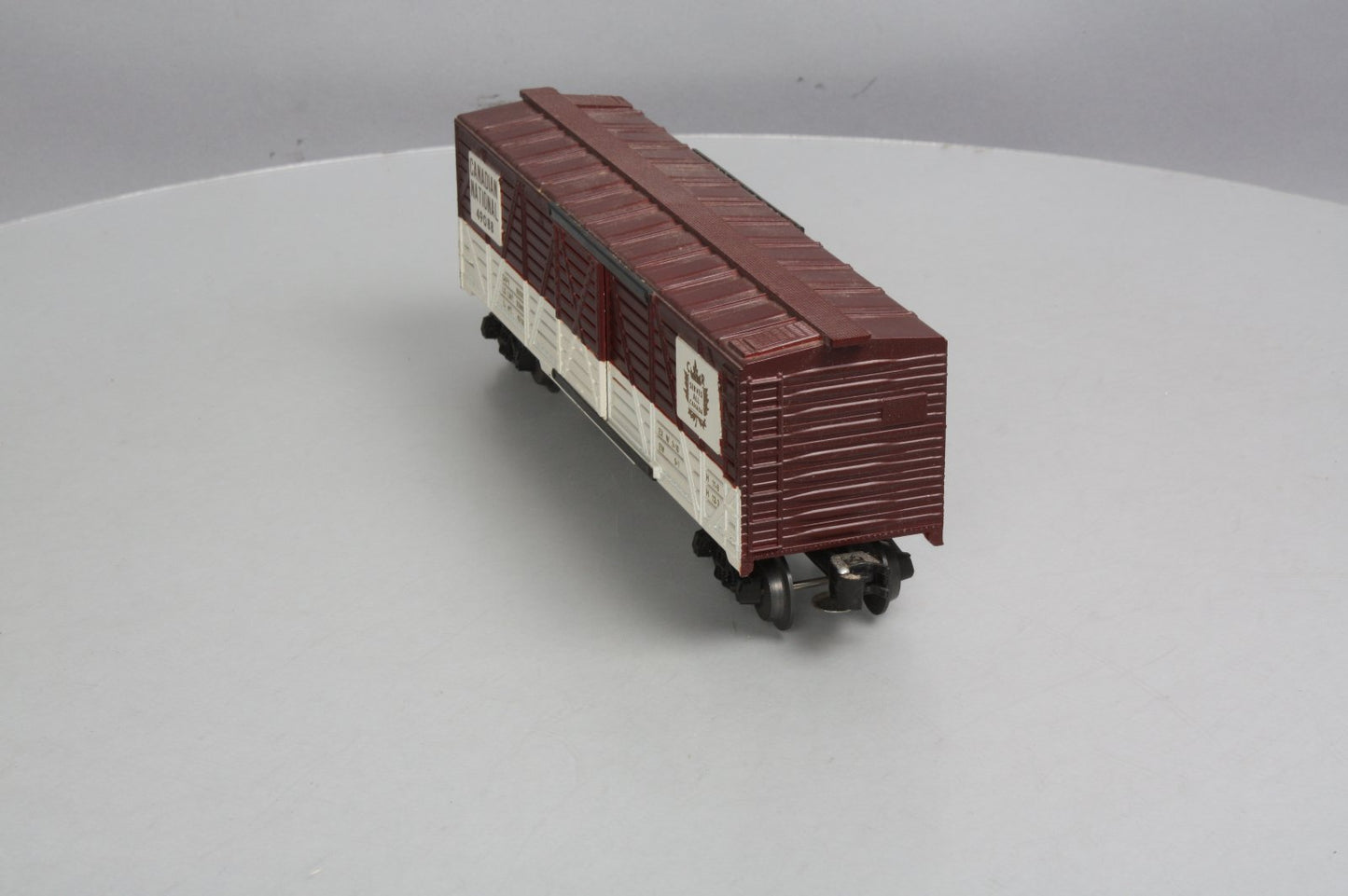 QSI 49088 Canadian National Stock Car w/Live Action Sound Module - 3 Rail LN