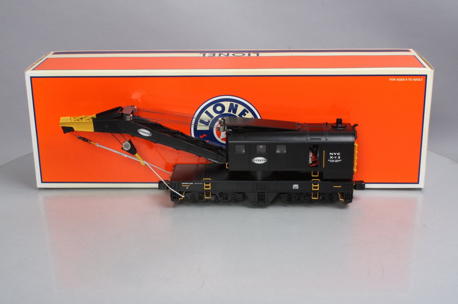 Lionel 6-19897 O Gauge New York Central TMCC Operating Crane Car #X-13 NIB